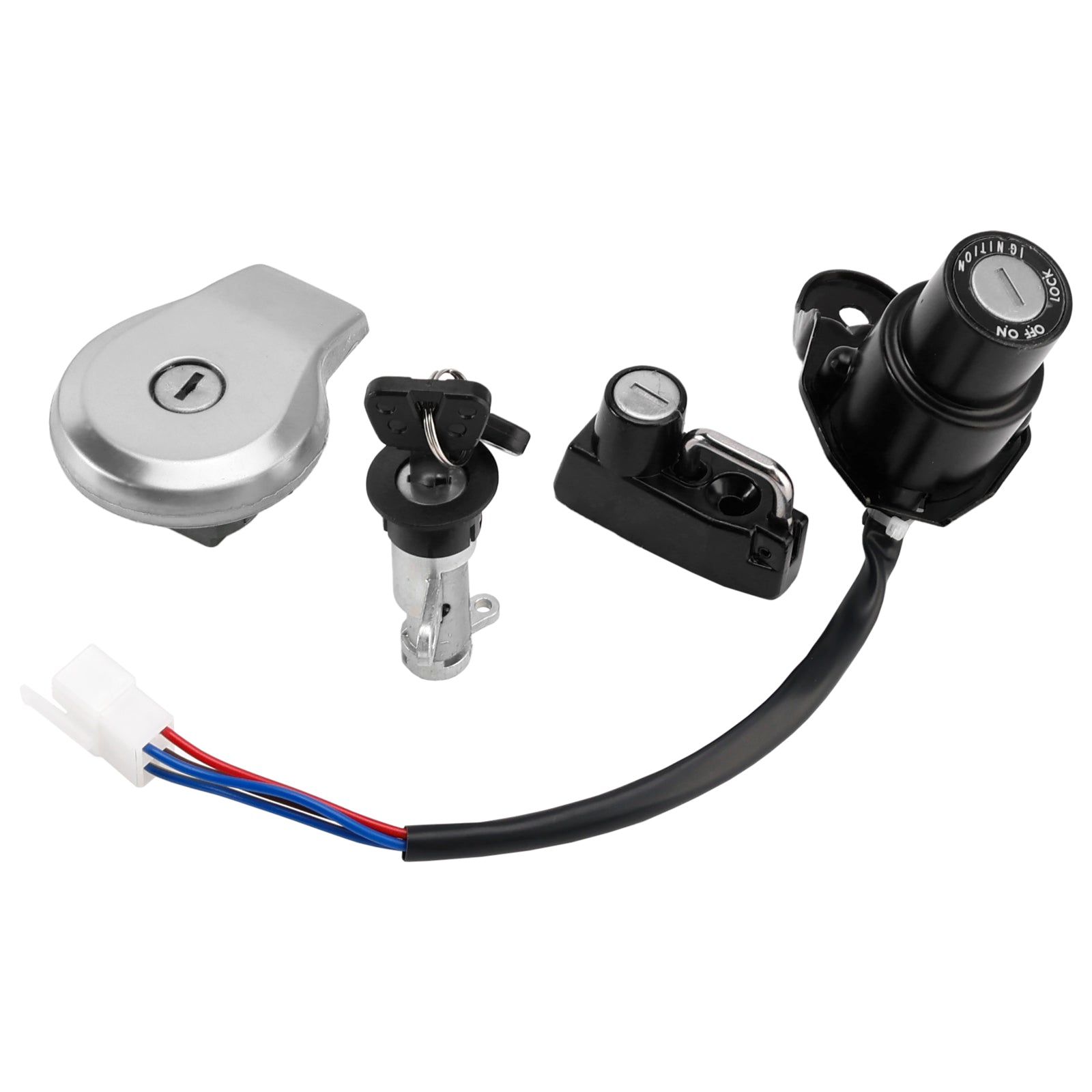 Ensemble contacteur à clé, bouchon de réservoir et verrou de selle pour Yamaha Virago XV 535 500 S 89-04