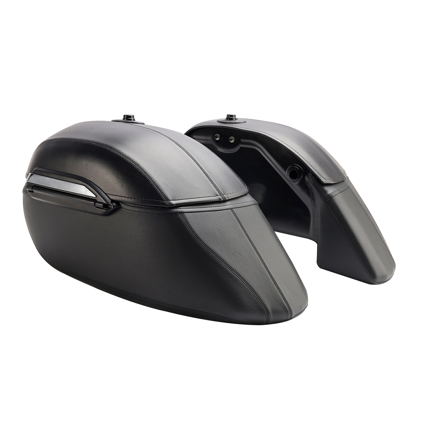 Borse laterali in poliuretano nero per Kawasaki Vulcan S 650 Vn/En650 (2015-2023).