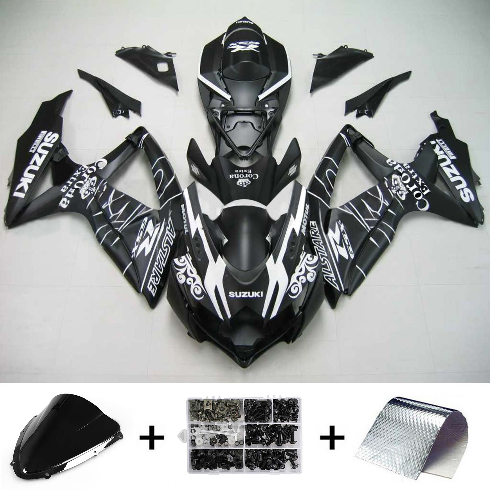 Kit di carenatura a iniezione, carrozzeria in plastica ABS per Suzuki GSXR 600/750 2008-2010 K8