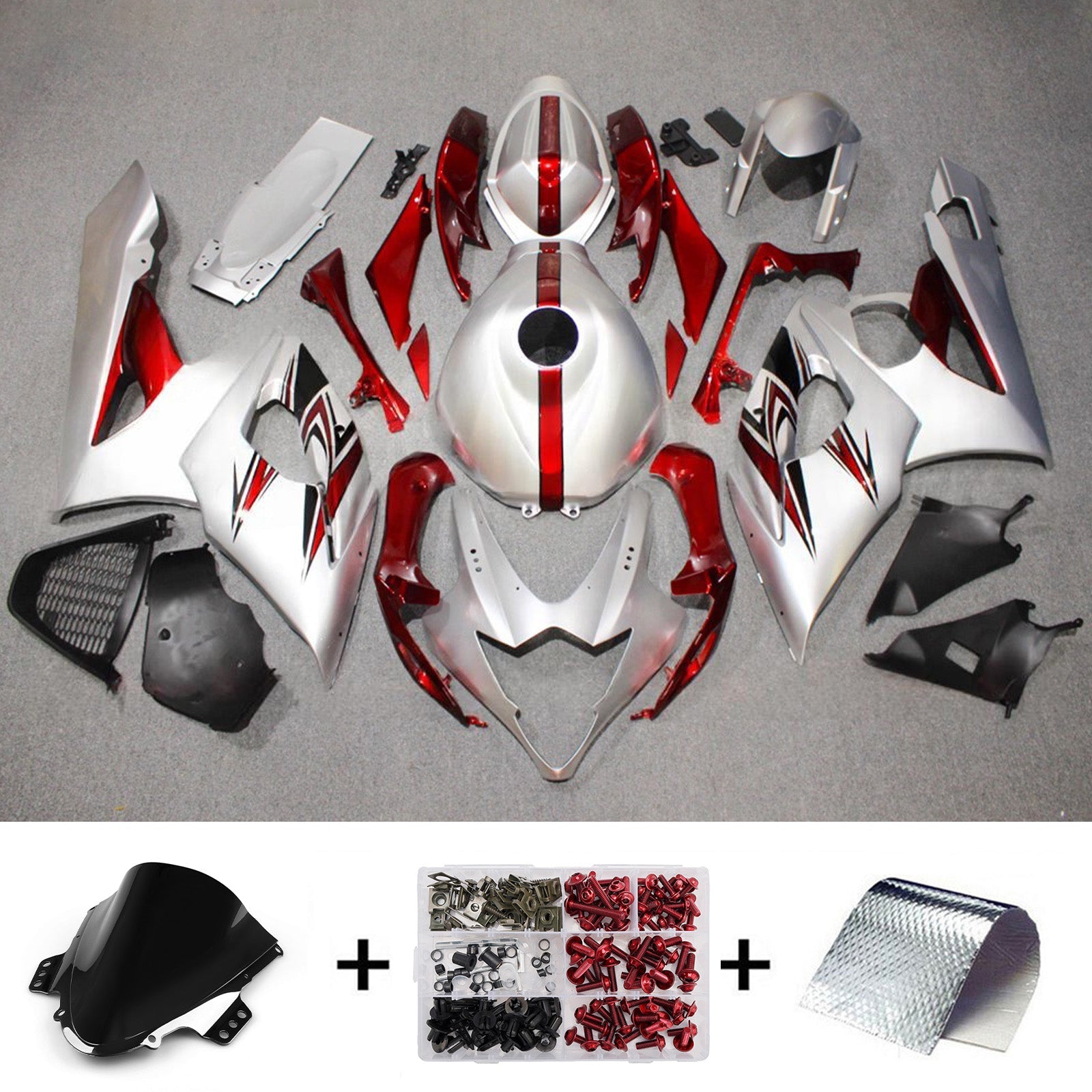 Kit de carénage injecté en plastique ABS pour Suzuki GSXR1000 2005-2006 K5