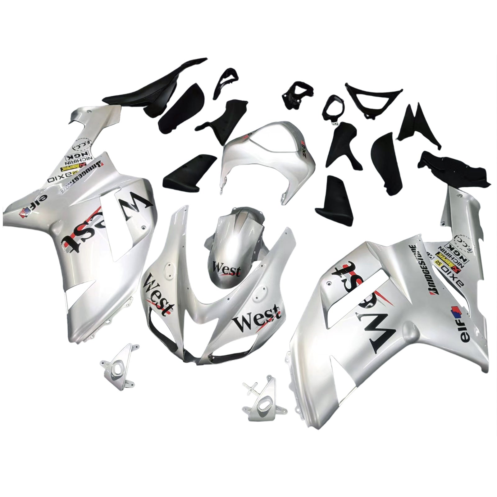 Vbrizgavanje kompleta za karoserijo plastični abs, ki je primeren za Kawasaki ZX6R 636 2007-2008