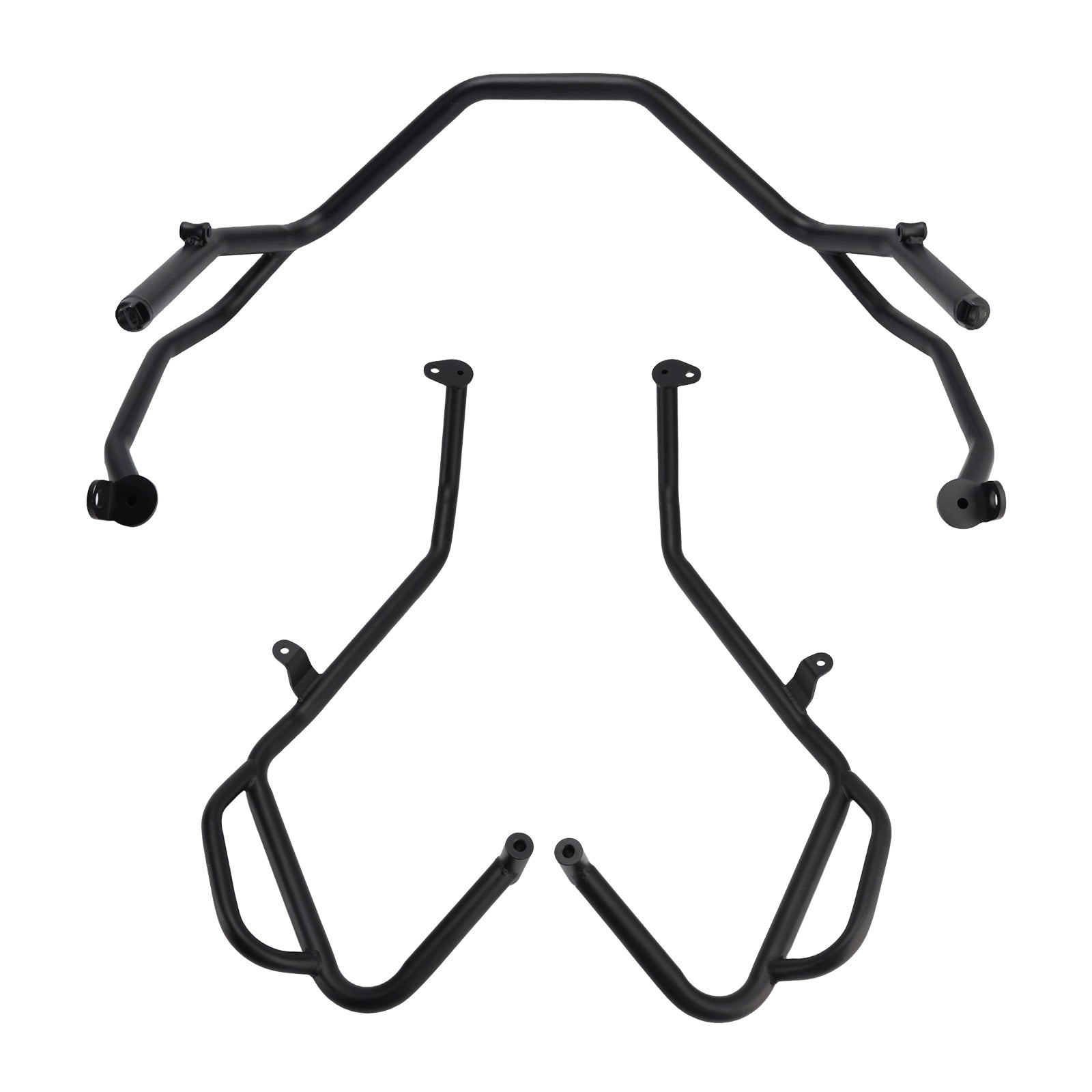 Črni komplet za zaščito zgornjega in spodnjega okvirja ter šasije za Honda X-Adv 750 (2025 in novejši modeli).