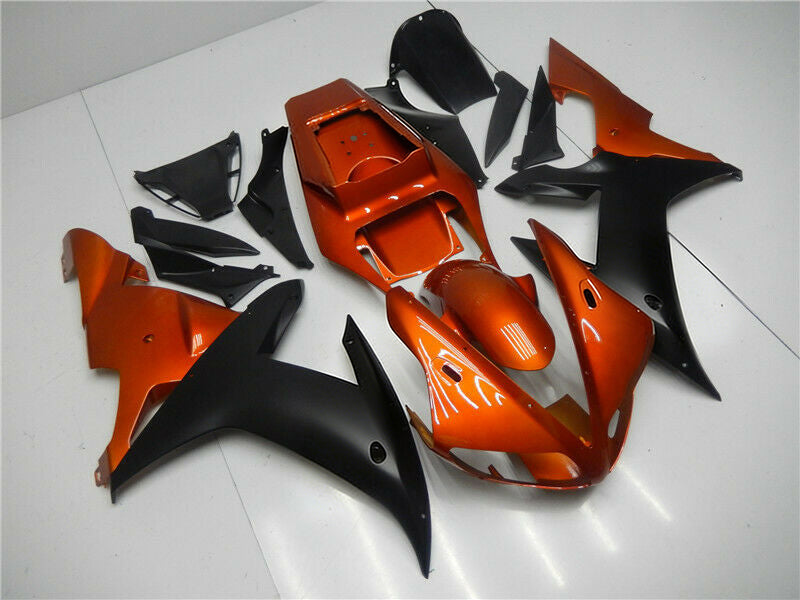 Kit de carénage en plastique ABS moulé par injection orange pour Yamaha YZF R1 2002-2003