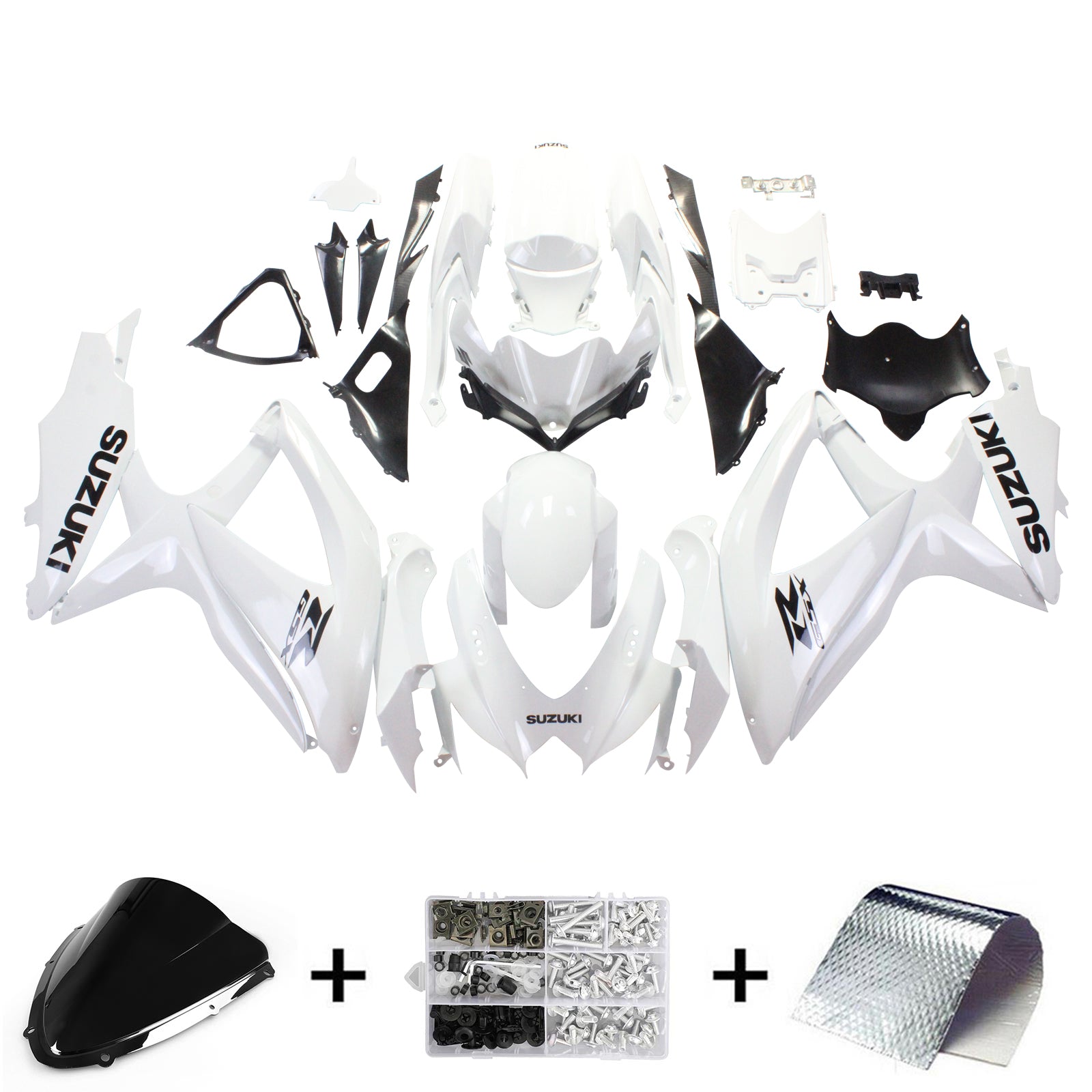 Kit di carenatura a iniezione, carrozzeria in plastica ABS per Suzuki GSXR 600/750 2008-2010 K8