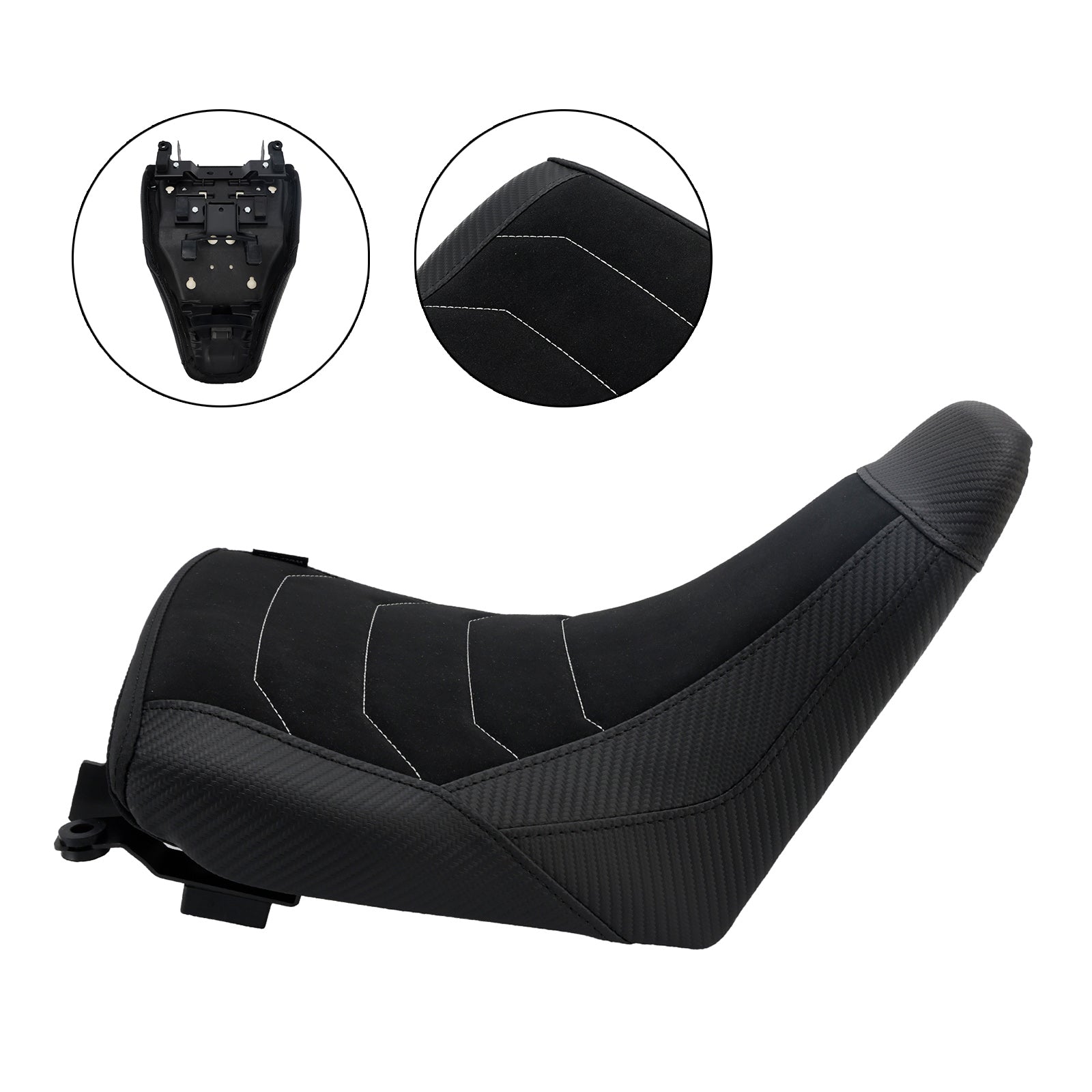 Cojín inferior del asiento del conductor delantero para Suzuki V-Strom DL1050 (2023-2025), rojo y amarillo.