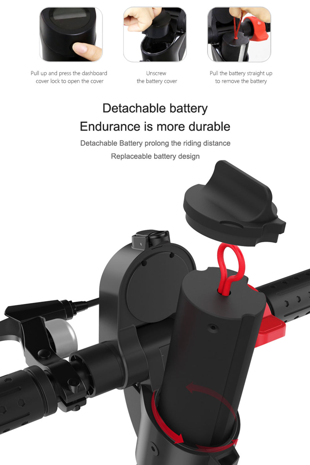 5" 350 W:n 45 km:n taittuva sähköpotkulauta aikuisten kaupunkiliikenteeseen 8