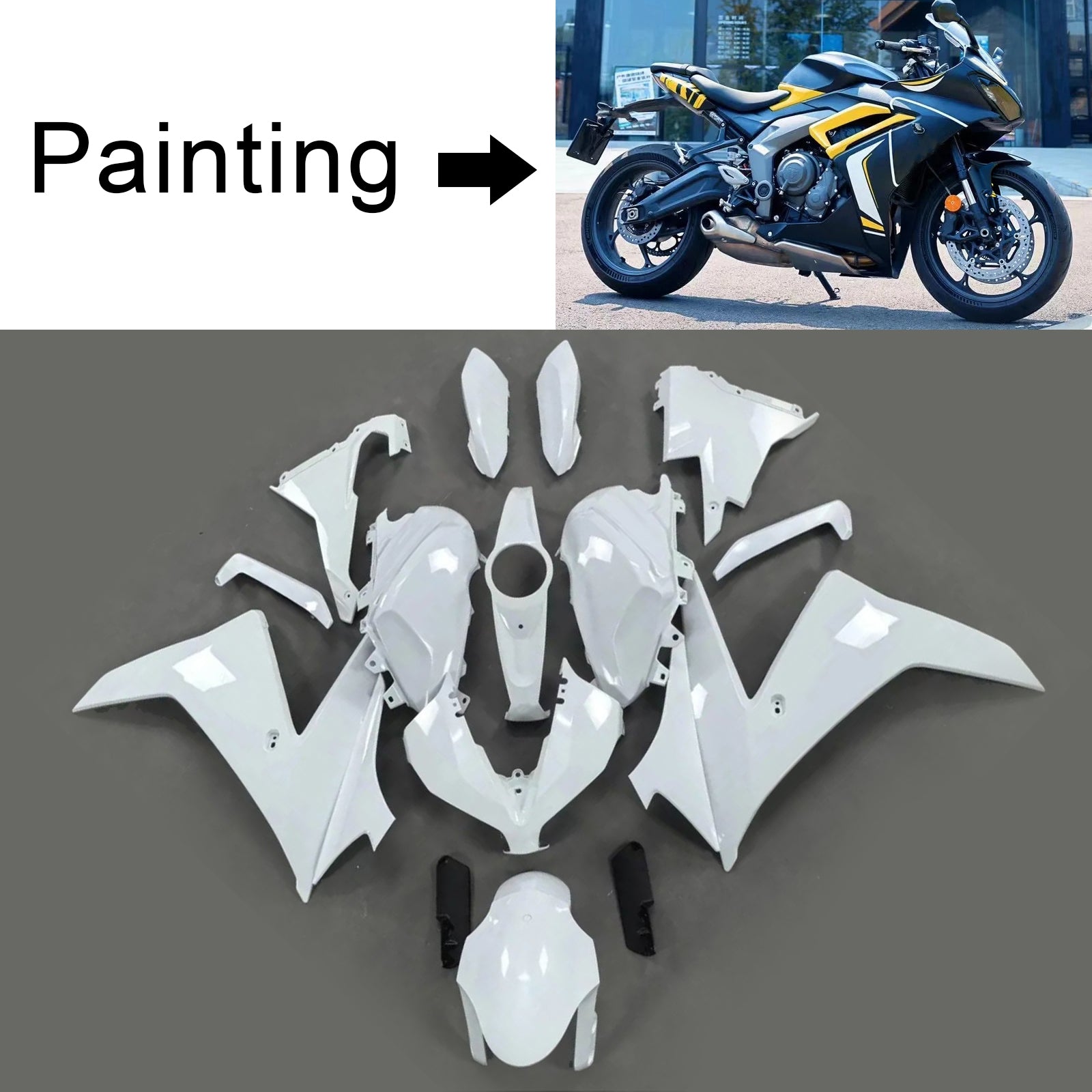 Kit de carénage injecté en plastique ABS pour Triumph Daytona 660 2024-2025