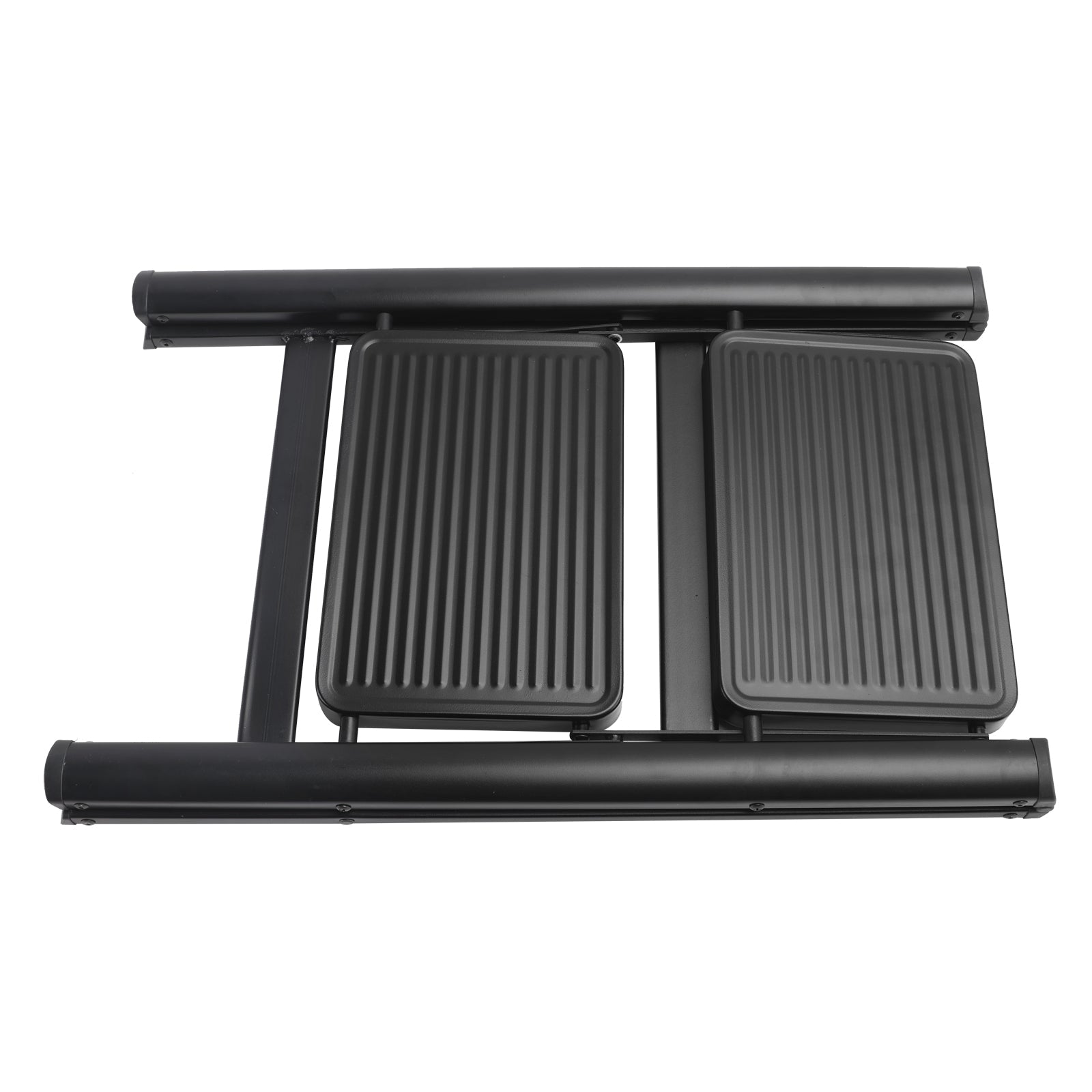 Escabeau, 2 niveaux, pliable, aluminium, large, léger, compact, échelle