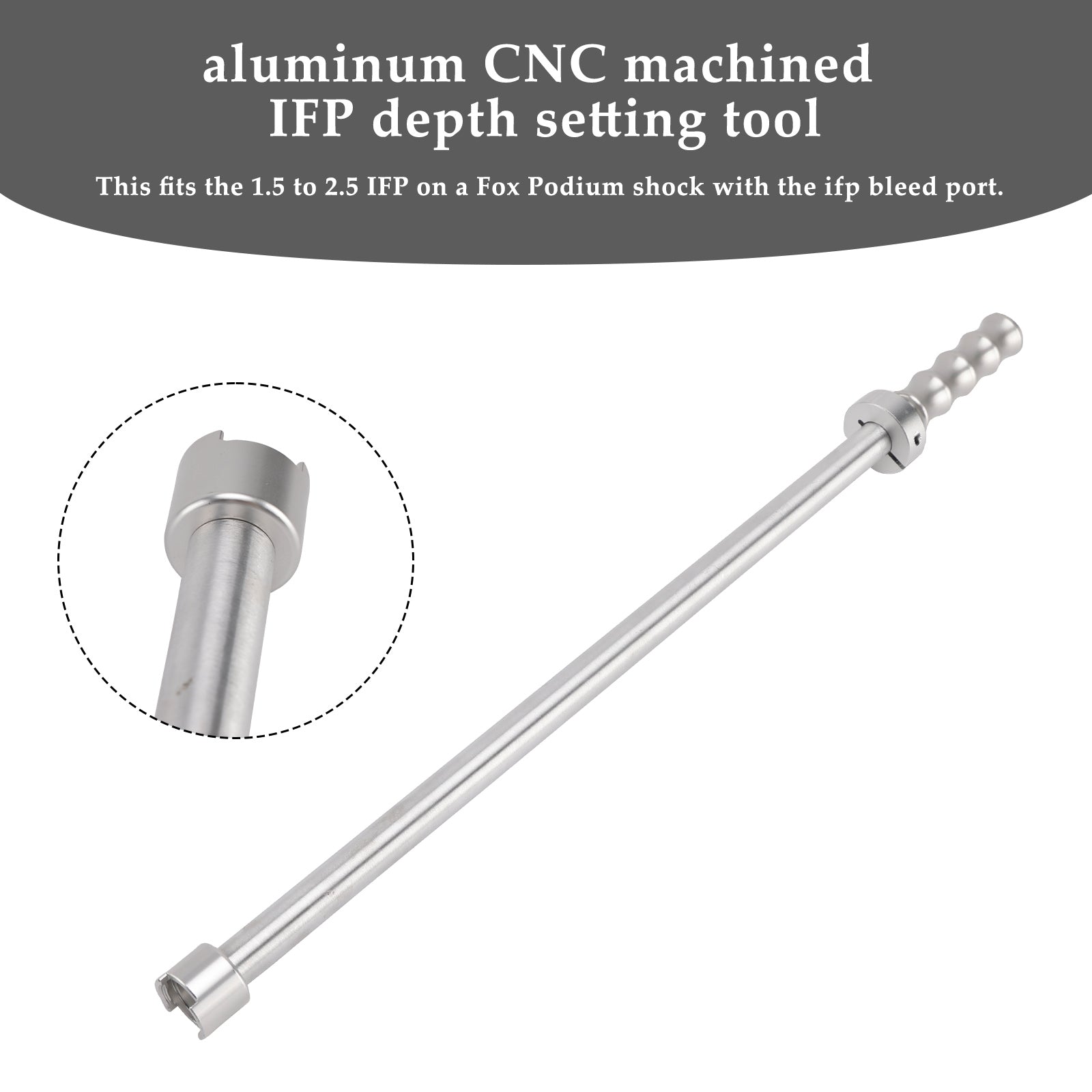 Outil de réglage/retrait de la profondeur du filtre à air intégré (IFP) réglable pour amortisseur Fox Podium 2.0 RZR Turbo X3