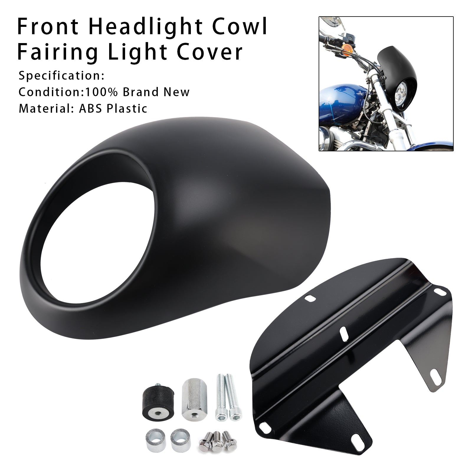 Cache de phare pour Sportster Dyna XL 883 1200 FX (à partir de 1973)