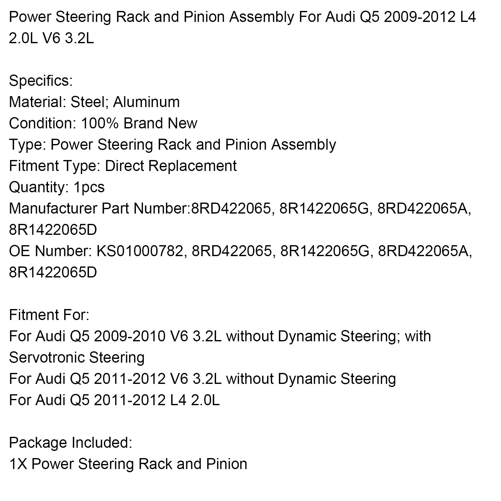 Striki Strighterjev za Audi Q5 2009-2012 L4 2,0L V6 3.2L
