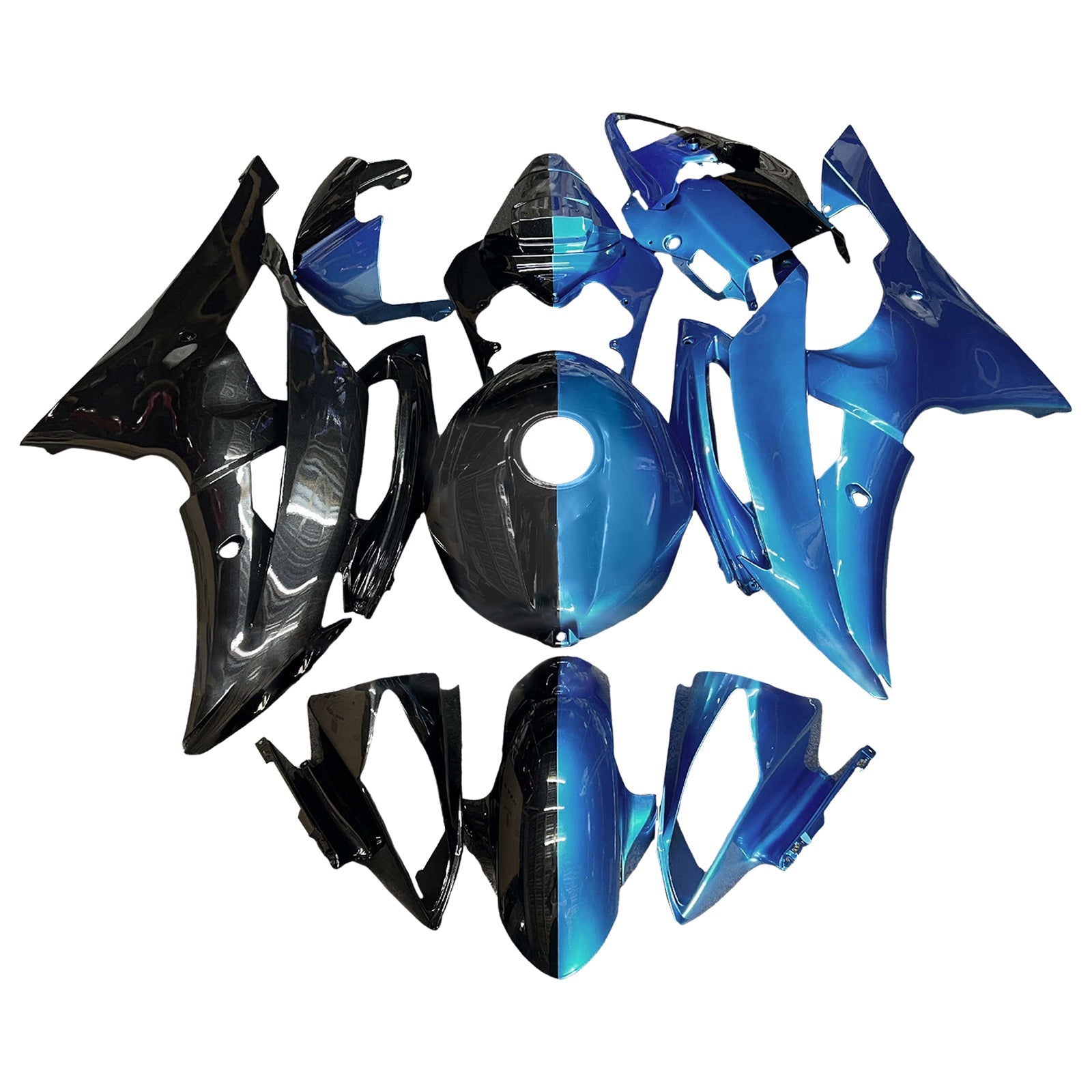 Kit carenatura iniettata in plastica ABS per Yamaha YZFR6 YZF-R6 2008-2016