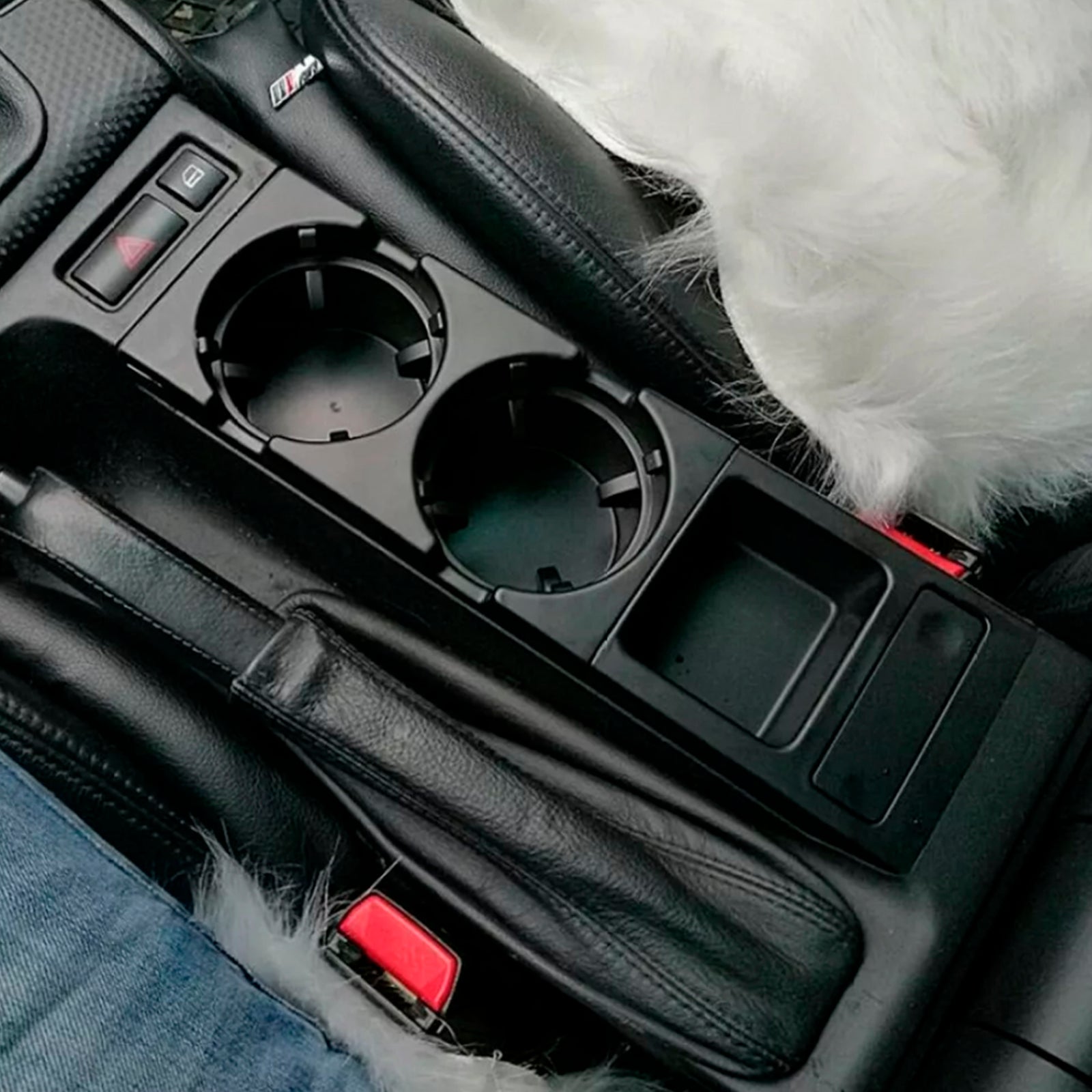 Garniture de console centrale noire pour BMW Série 3 E46 4 portes 1999-2005, porte-gobelet et porte-monnaie 51168218305