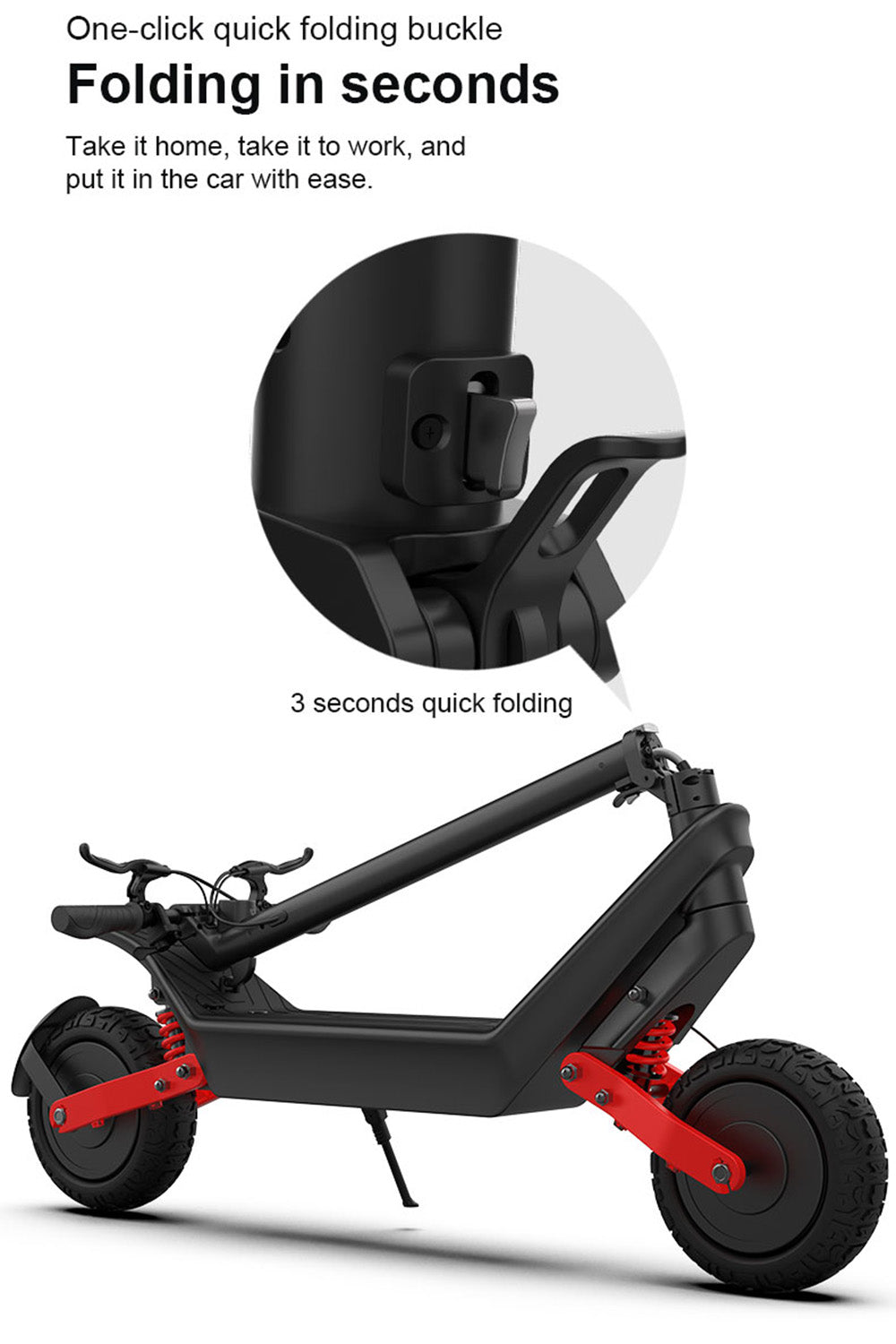 Vélo Électrique Tout-Terrain 11 Pouces – 2400 W, Batterie 48 V 18,2 Ah, 40 km/h, Triple Amortissement, IPX4