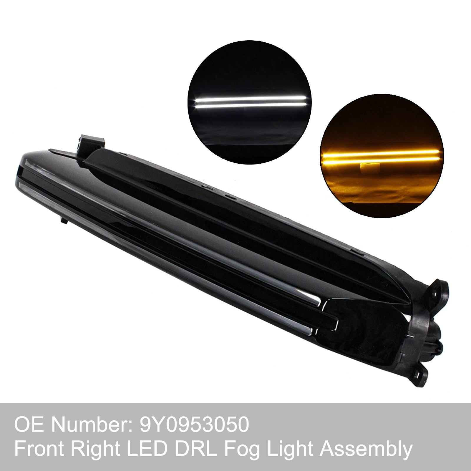 Ensemble de feux antibrouillard avant droit à LED DRL pour Porsche Cayenne Turbo 2018-2022 9Y0953050