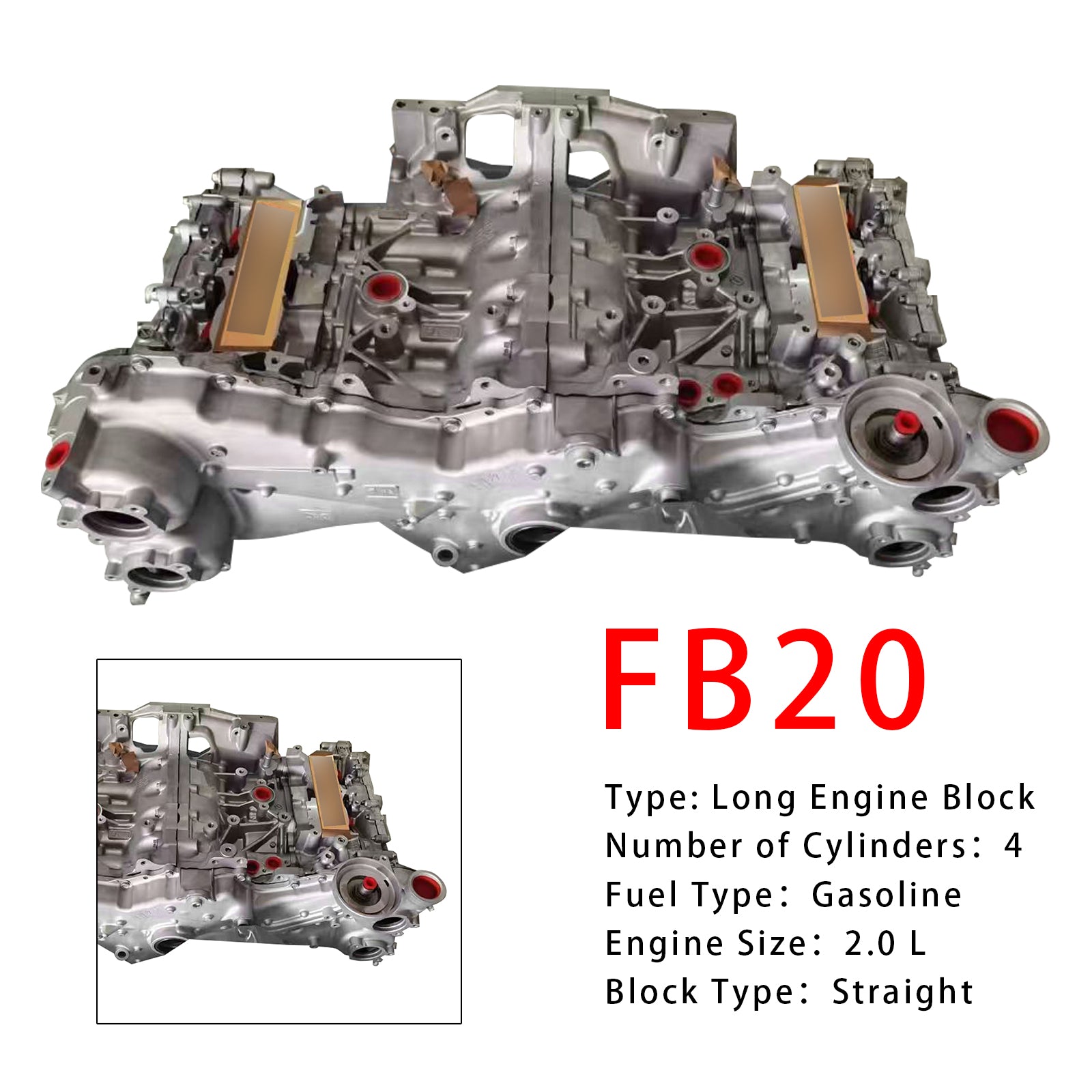 Bloque de motor FB20 largo para Subaru Impreza Crosstrek 2.0L (2014)