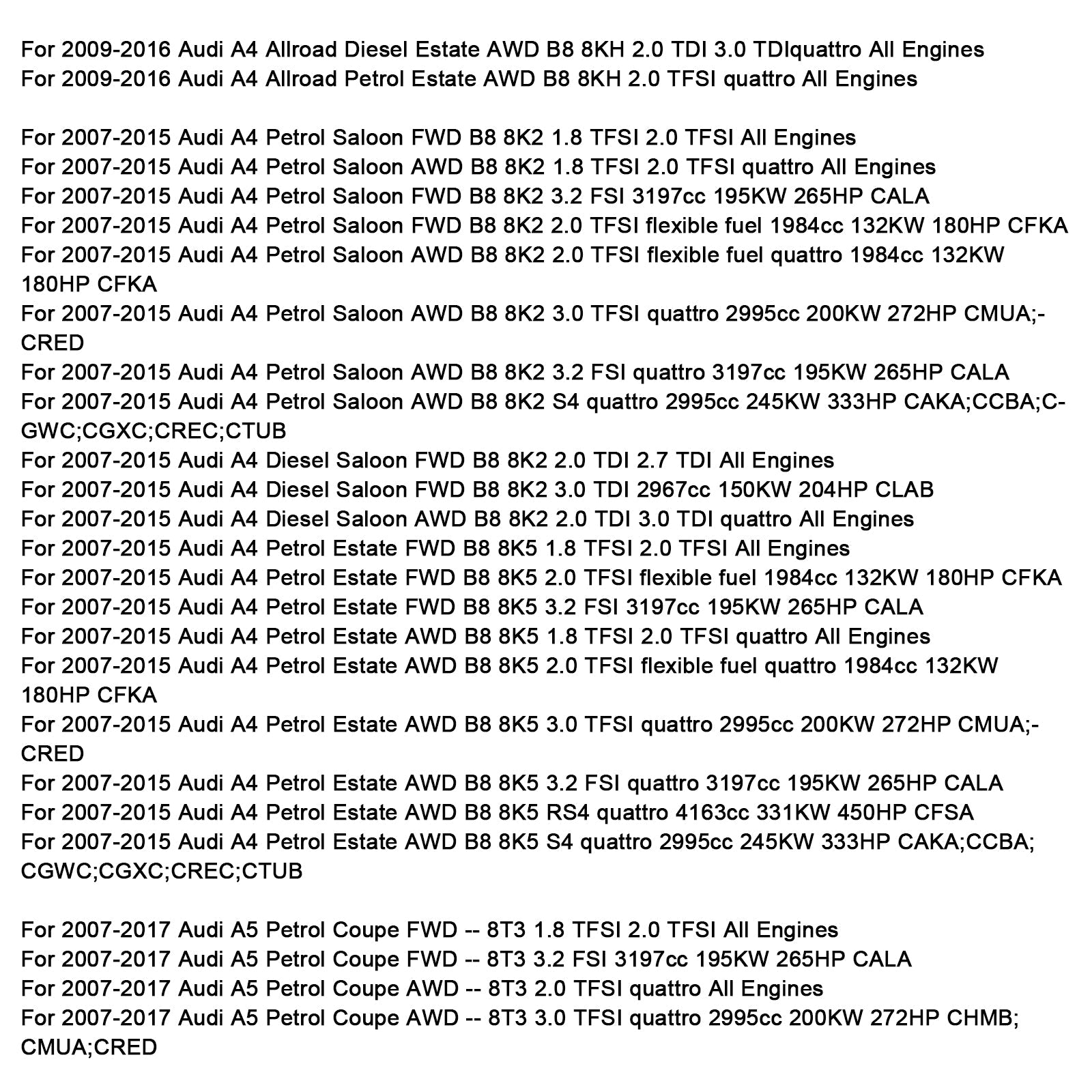 Capteur de réglage de la portée des phares arrière gauche 8K0941309D pour Audi A4 2007-2015