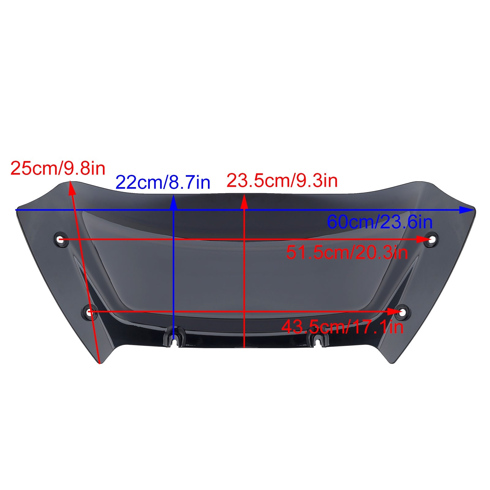 Vetrobransko steklo 9""za Touring Street Glide CVO 117 121 2023–2024"