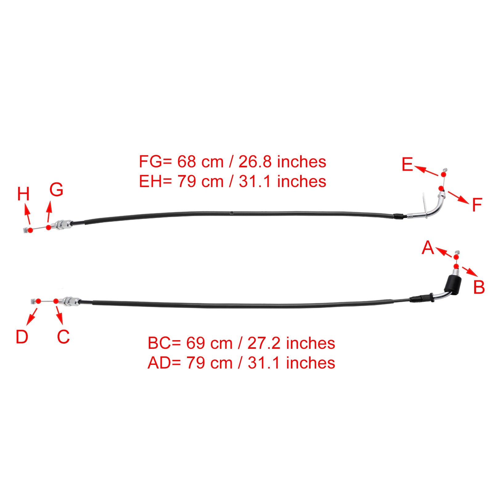 Kabel črnega pospeševalnika za Suzuki GSXR1000 2009-2016