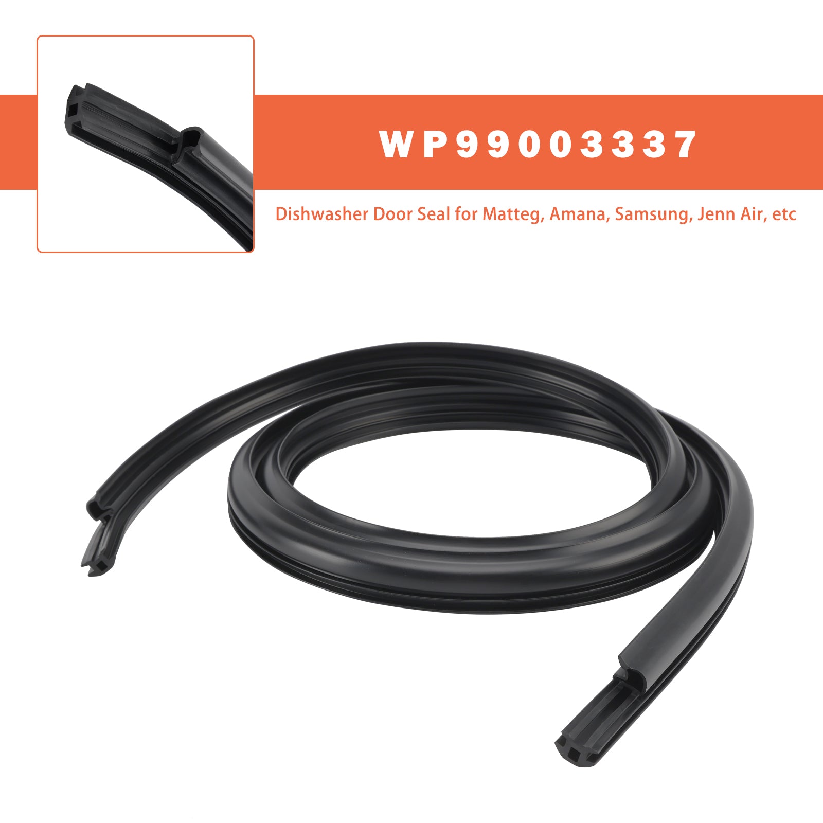 WP99003337 Sello de lavavajillas para Maytag Amana Samsung Jenn Air Etc.