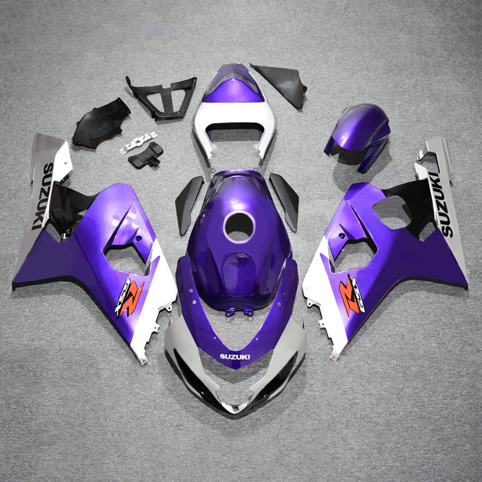 Kit de carénage injecté en plastique ABS pour Suzuki GSXR 600/750 2004-2005 K4