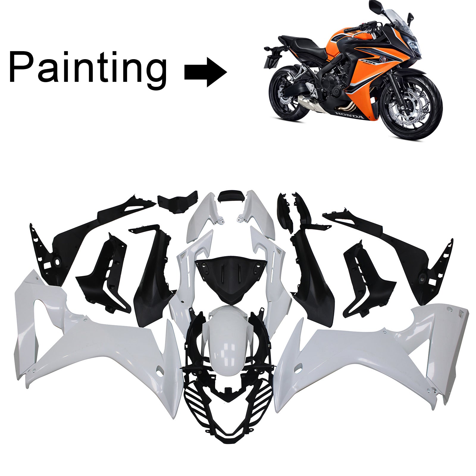 2014-2016 Honda CBR650F ABS kunststof carrosserie-injectiekuipset
