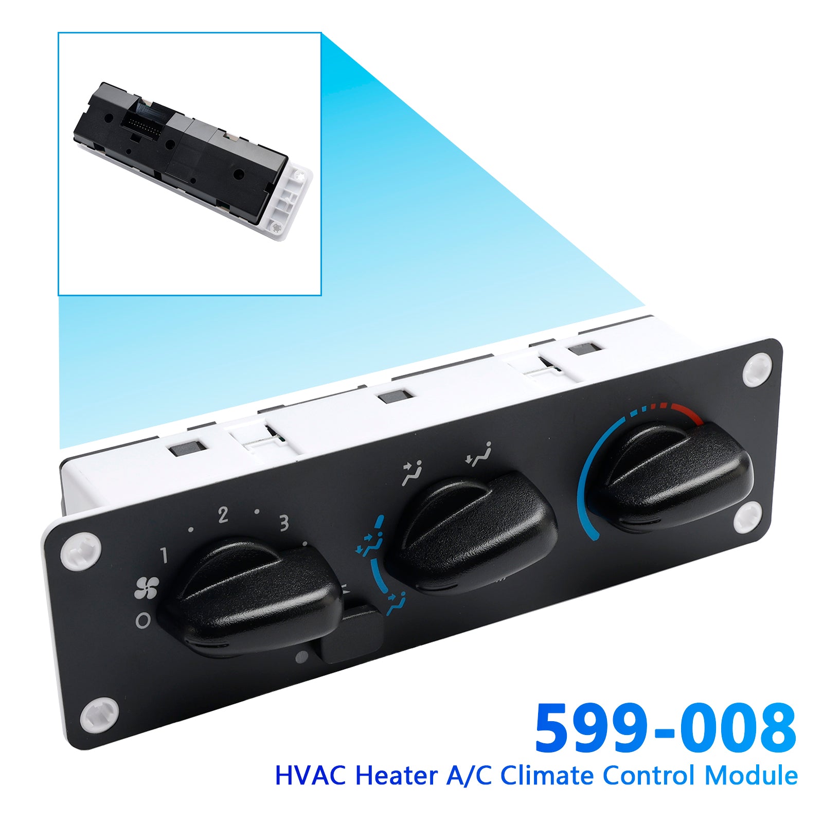 2018-2021 Freightliner B2 avec module de contrôle de climatisation, chauffage, climatisation et climatisation 599-008