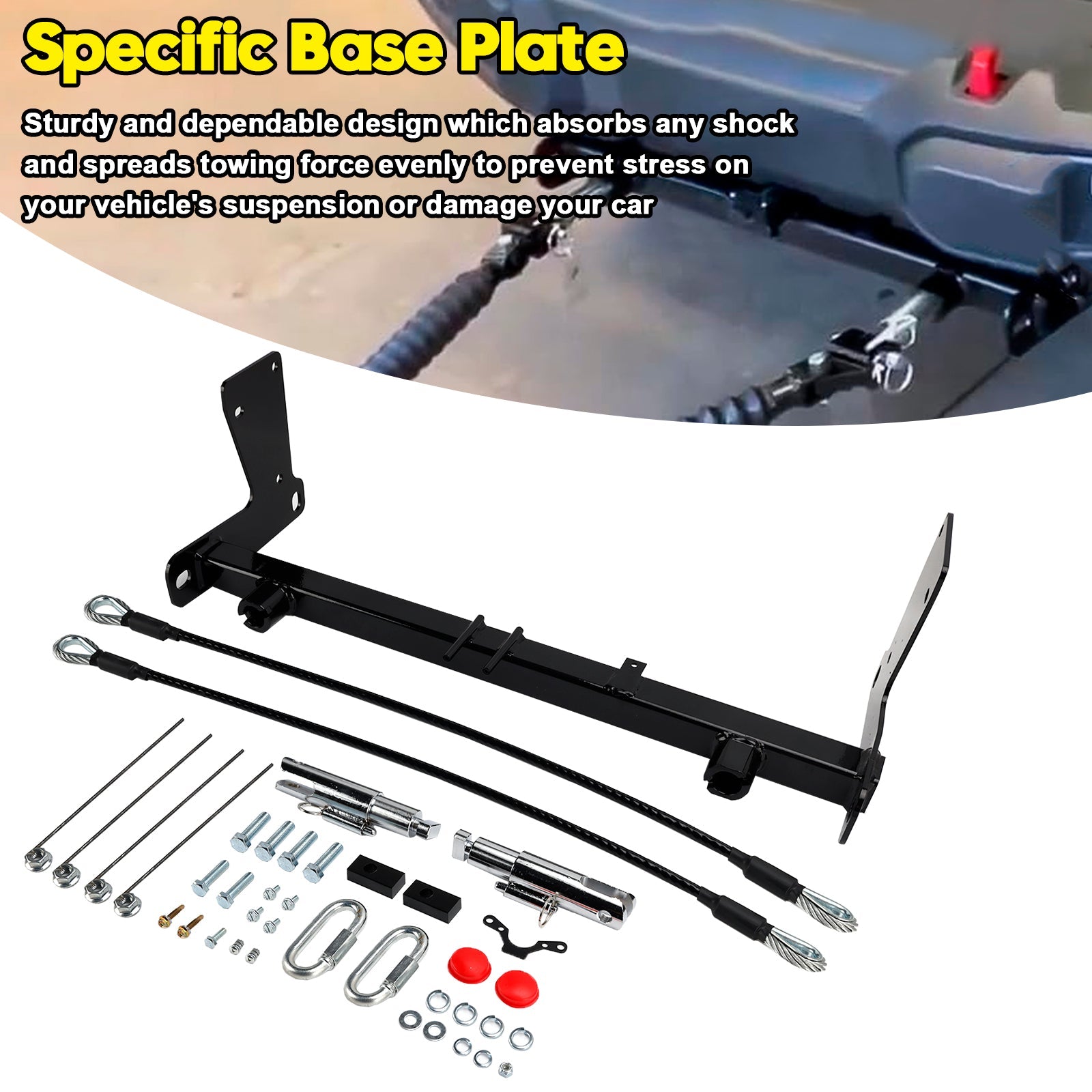 Staffa per piastra base barra di traino BX1139 per Jeep Wrangler JL JLU (tutti i modelli) 2018-2025