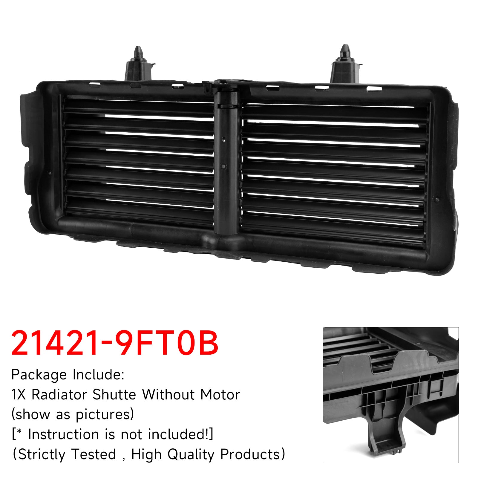 Persiana del radiador sin motor para Nissan Titan 2017-2020 21421-9FT0B