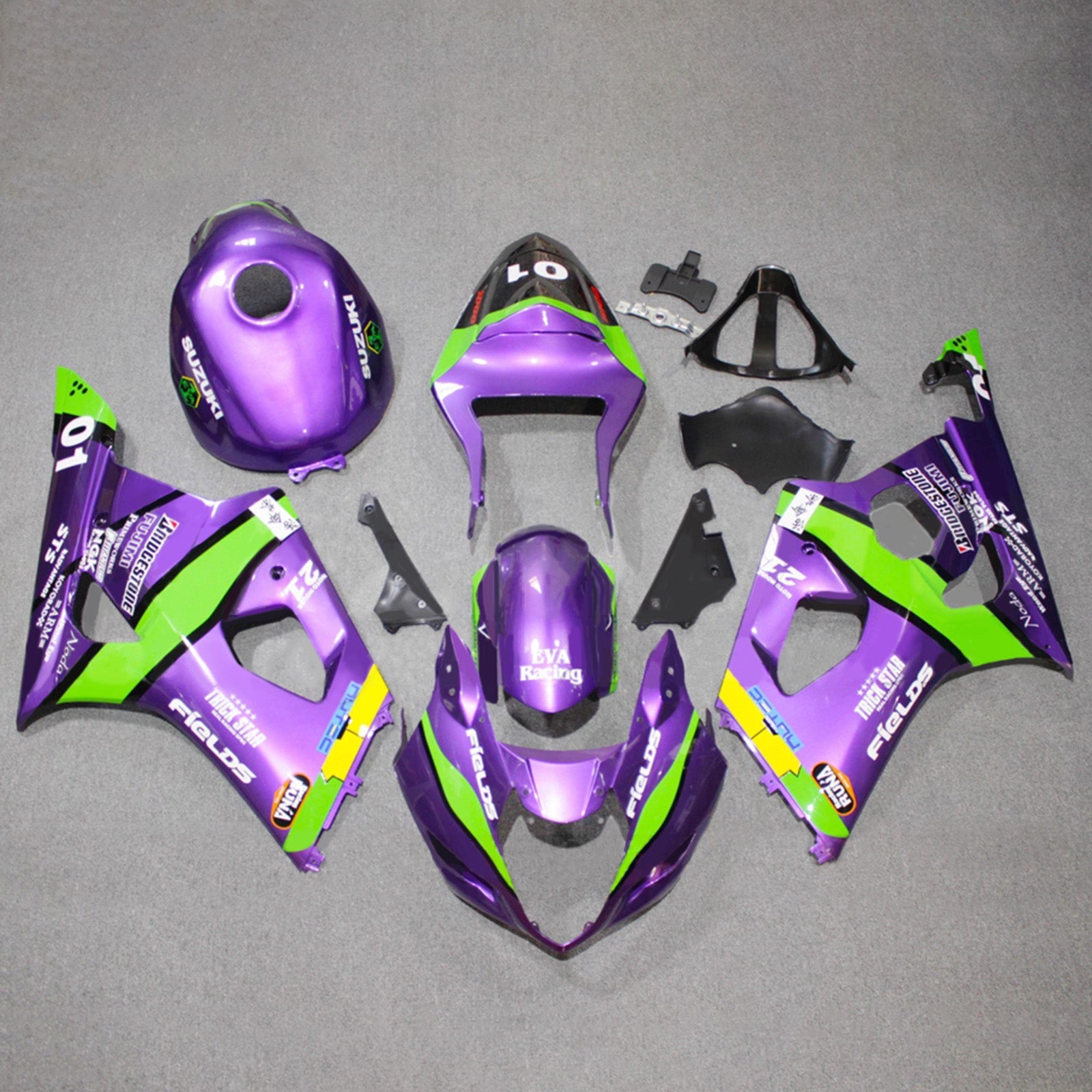 Kit de carénage injecté en plastique ABS pour Suzuki GSXR1000 2003-2004 K3
