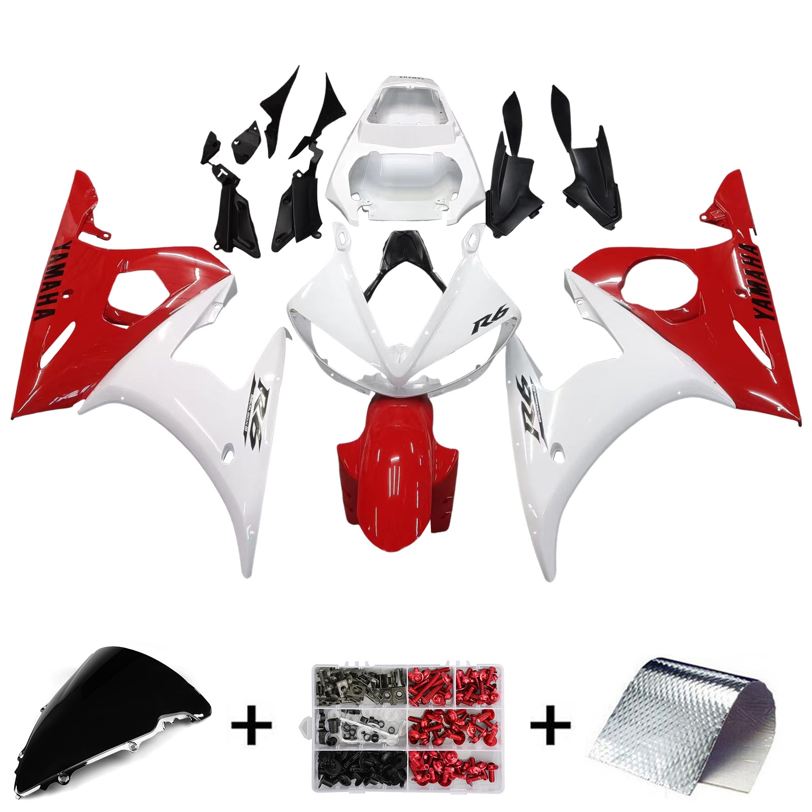 Kit de carénage en plastique ABS pour Yamaha YZF 600 R6 2005