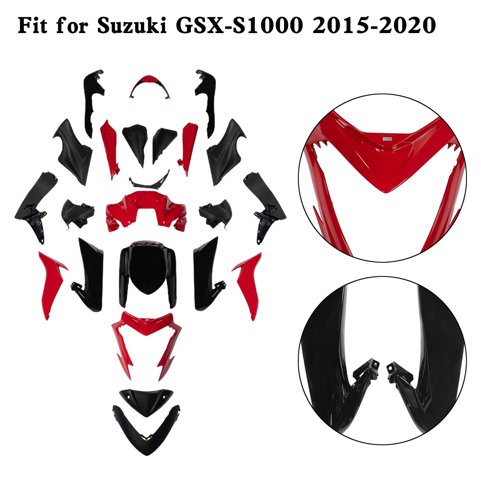 Kit de carénage de carrosserie en plastique injecté pour Suzuki GSX-S 1000 GSXS 2015-2020