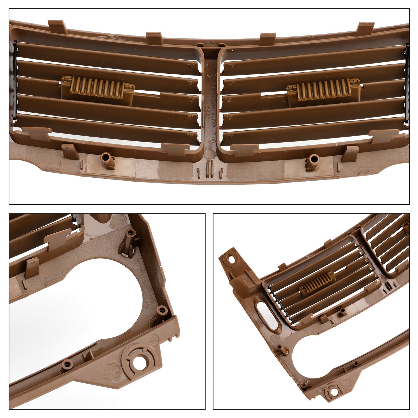 Temno rumena sprednja sredinska prezračevalna rešetka za Benz E-razred W211 2003–2008