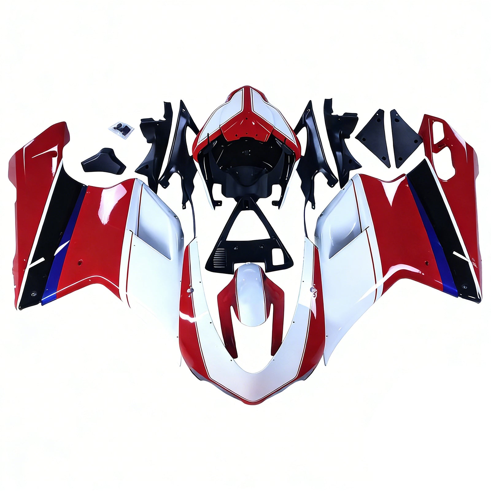 Kit de carénage par injection, carrosserie en plastique ABS, compatible avec Ducati 1098/1198/848 de 2007 à 2011