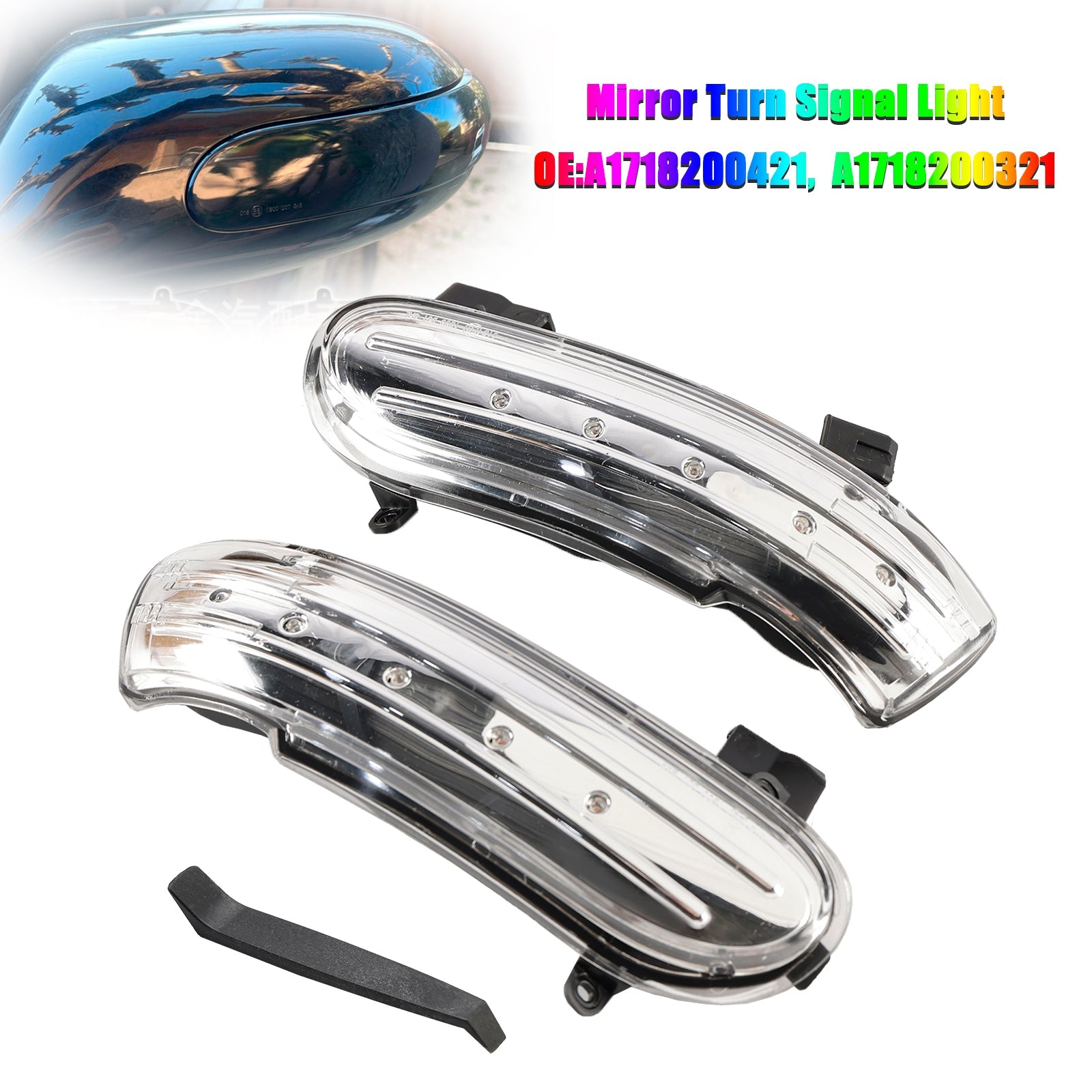 Sekwencyjne miganie z przezroczystą diodą LED dla lusterka bocznego dla Mercedes-Benz SLK