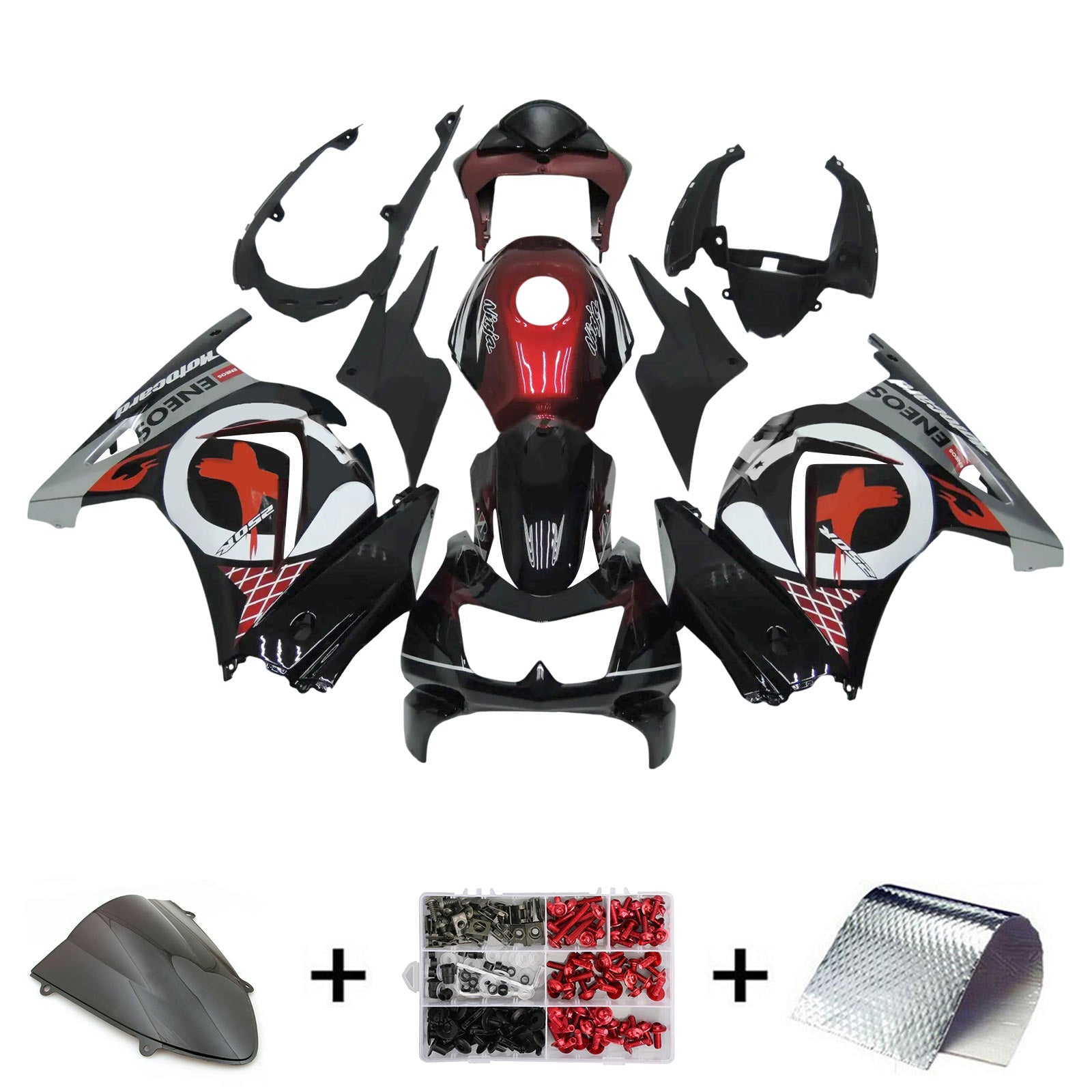 Kawasaki EX250 Ninja250R Injekcijski komplet, plastična karoserija, 2008 - 2012