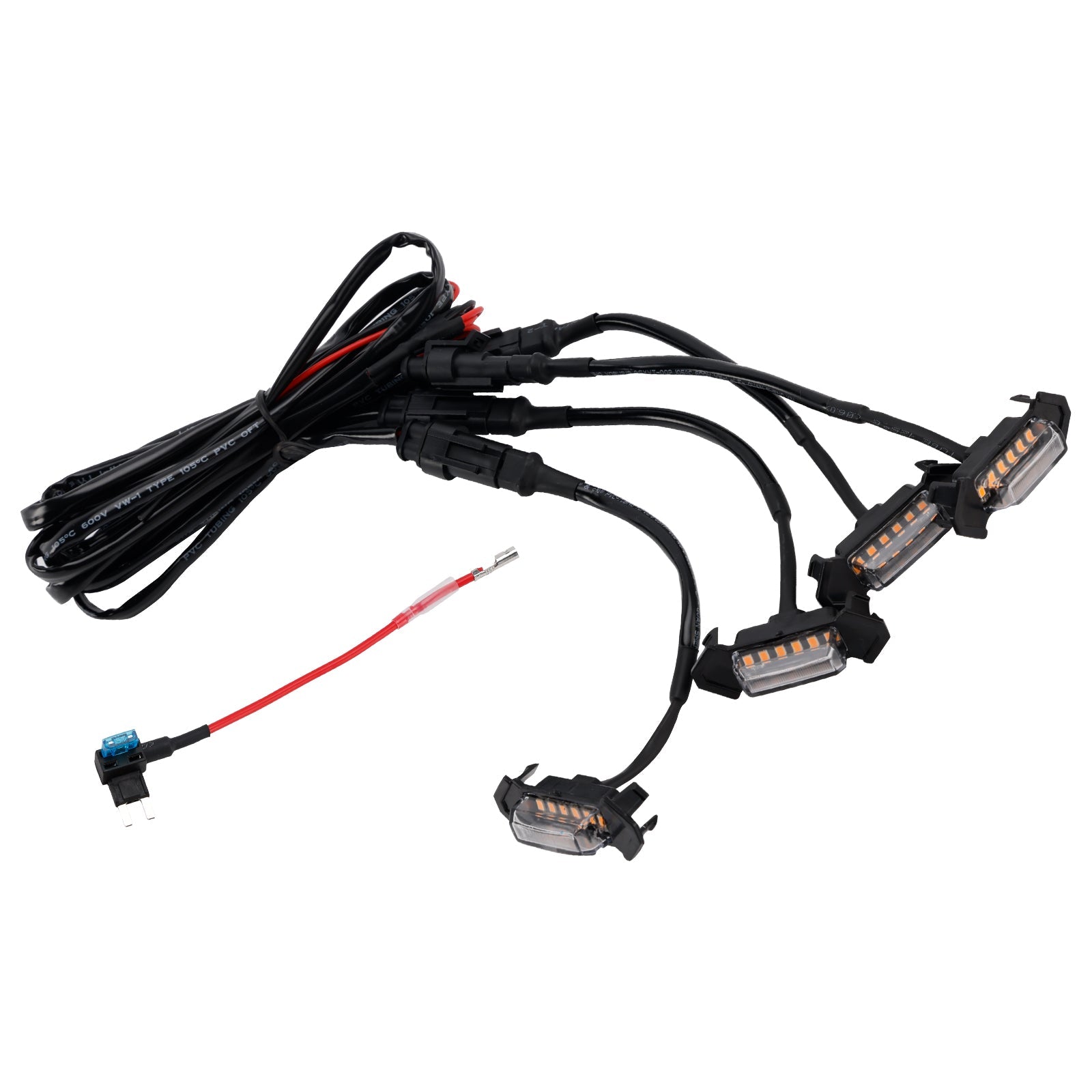 Kit d' LED-voorgrilleverlichting voor Toyota Tacoma 2016-2023, heldere lens, amberkleurig licht