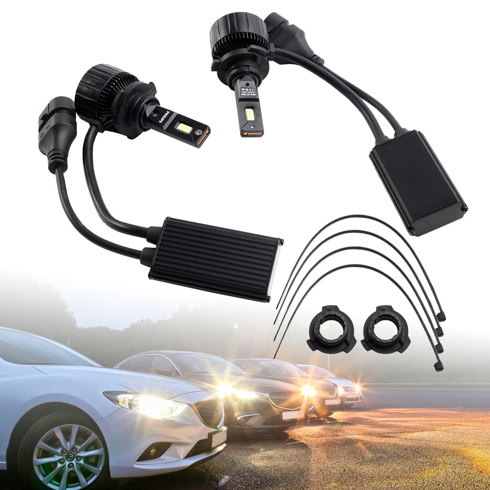 LED-HL Aullly551 9005/6 HB3/4 12/24 V 50 W 50 W 6 500 K per Philips