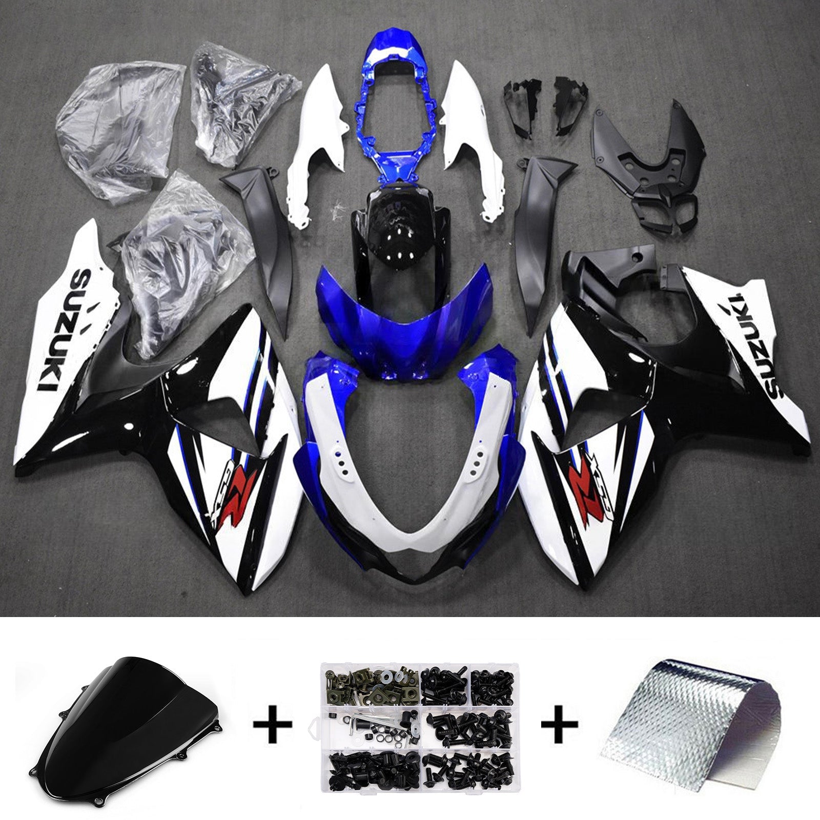 Kit de carénage injecté en plastique ABS pour Suzuki GSXR1000 2009-2016 K9