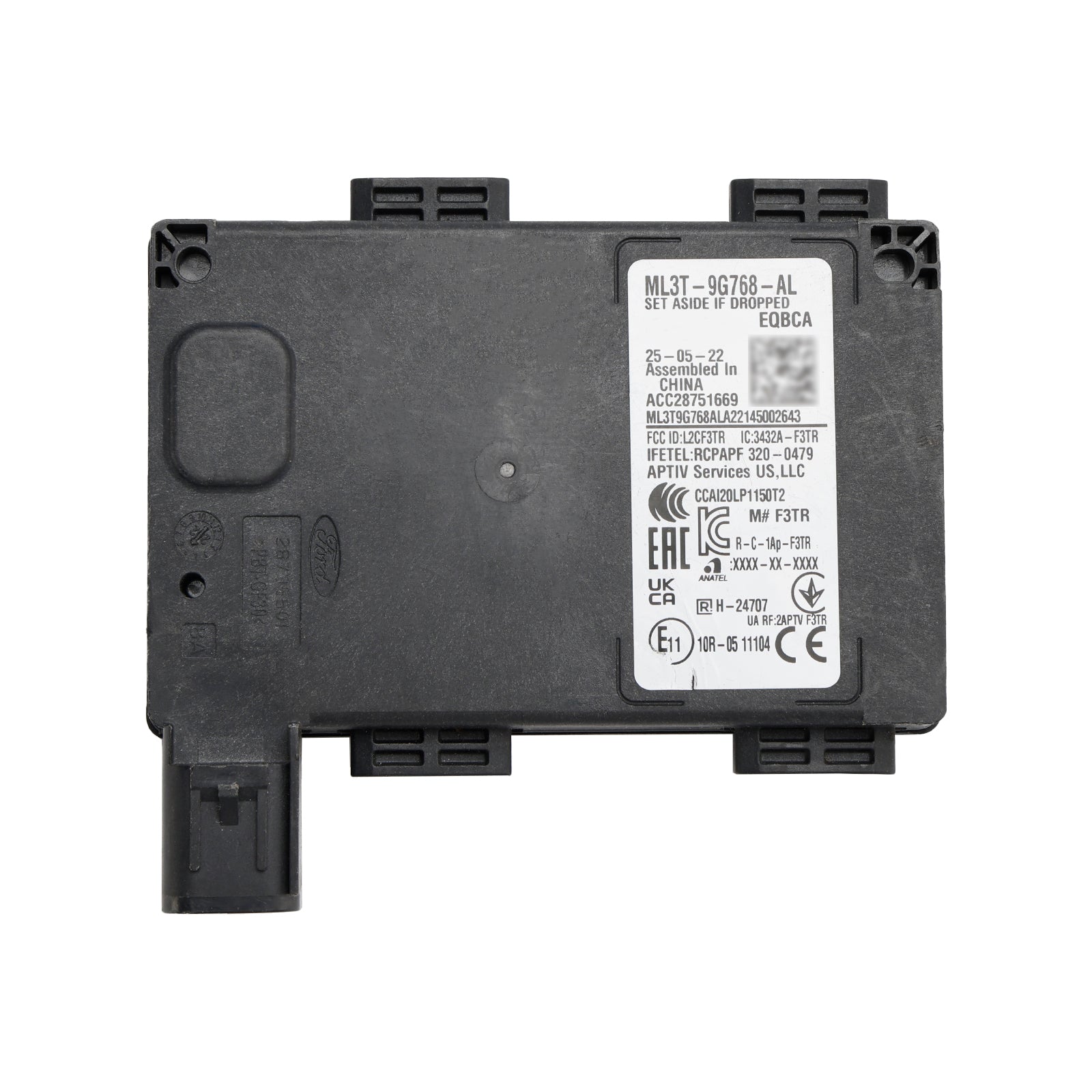 2023 Ford F-150 2.7L-gas, 3.3L-Flex, 3.5L-elektrisch/gas, 3.5L-gas, 5.0L-Flex, 5.2L-gas Radarregelaar snelheidsafstandssensor ML3T-9G768-AL ML3Z-9E731- D