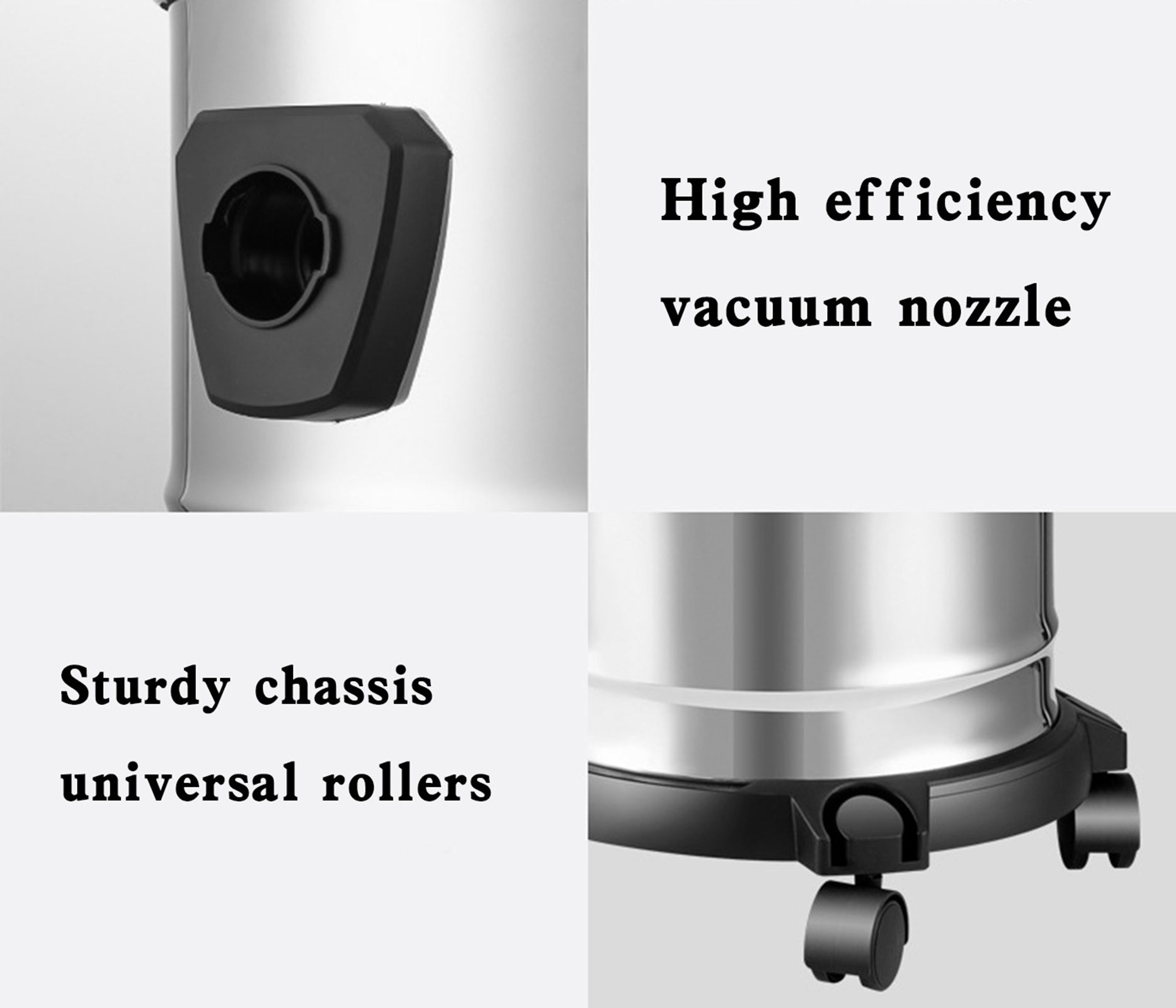 Aspirapolvere 1800W, aspirapolvere asciutto e umido, aspirapolvere industriale 18L