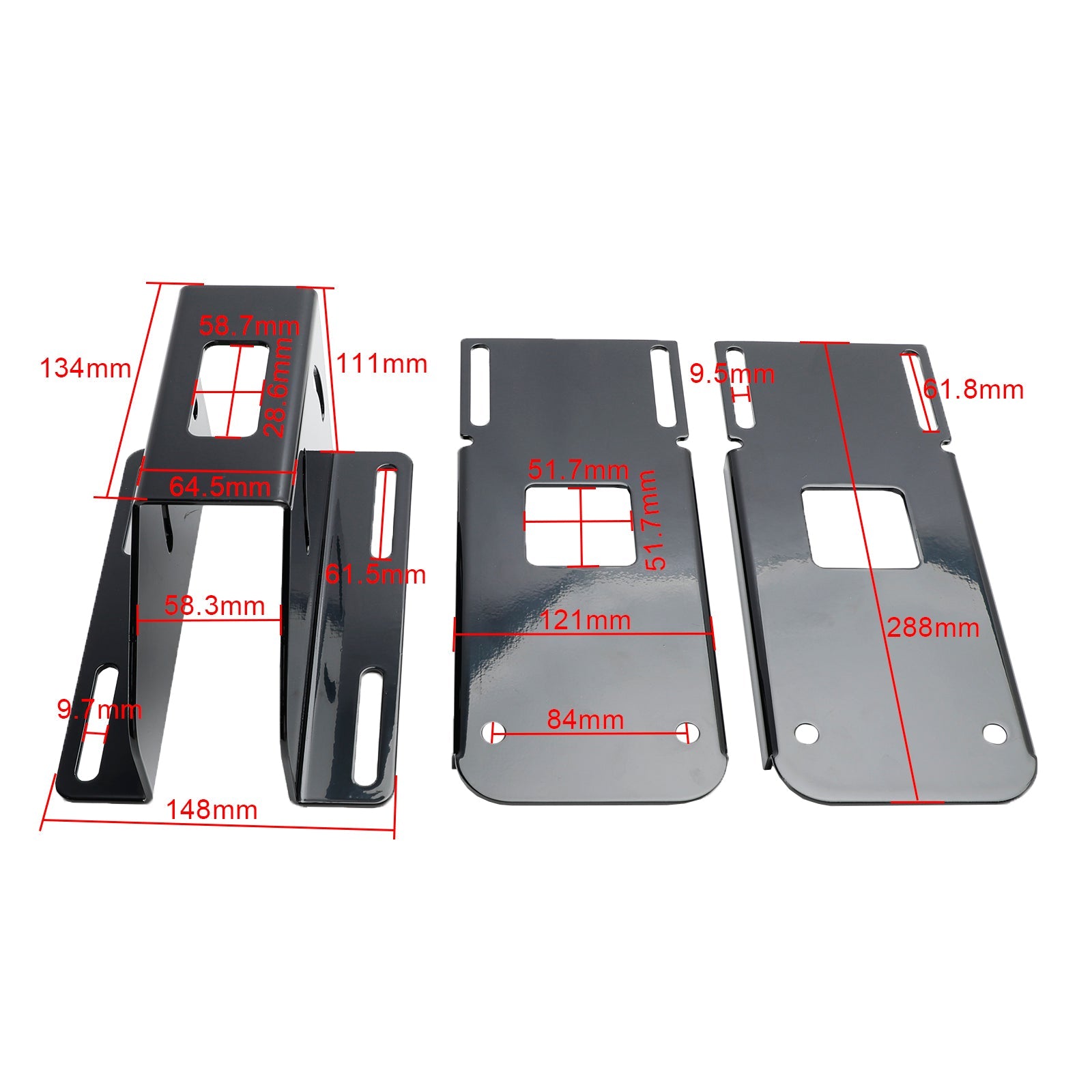 Set met verstelbare kuipmontagebeugels voor Harley Touring Road Glide 2004-2013