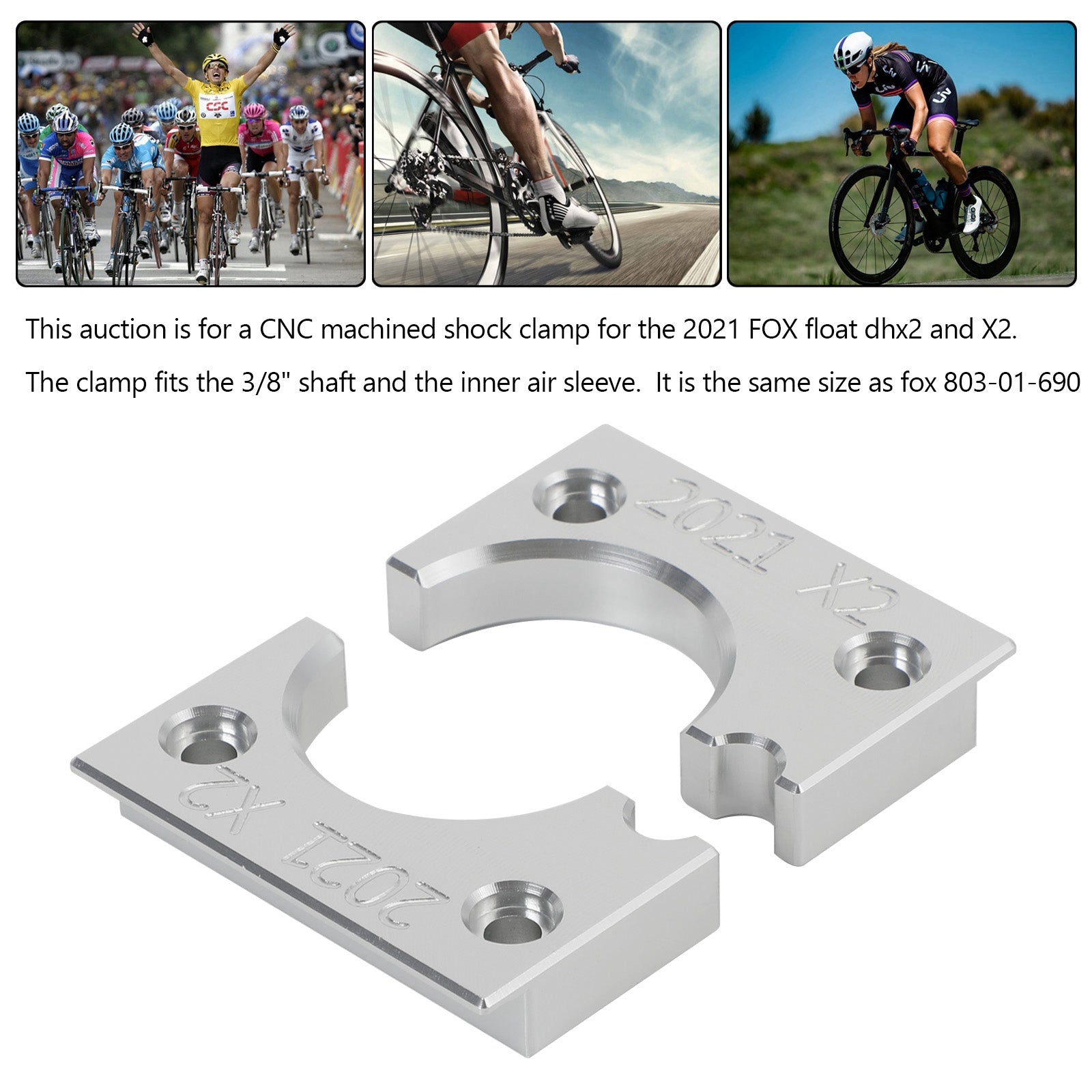 Zacisk/imadło wału amortyzatora do 2021 Fox Float X2 #803-00-805/803-01-690