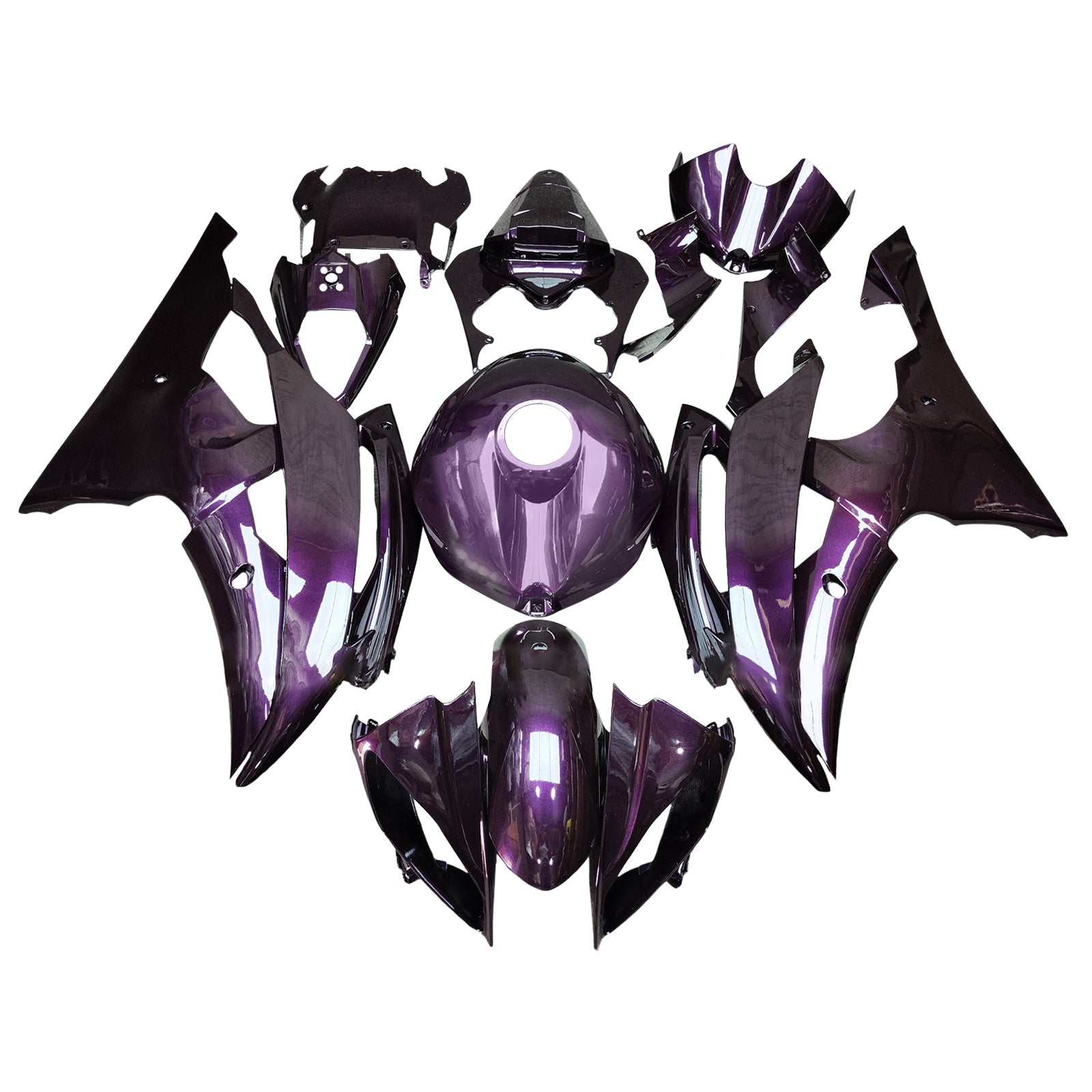Kit de carénage injecté en plastique ABS pour Yamaha YZFR6 YZF-R6 2008-2016