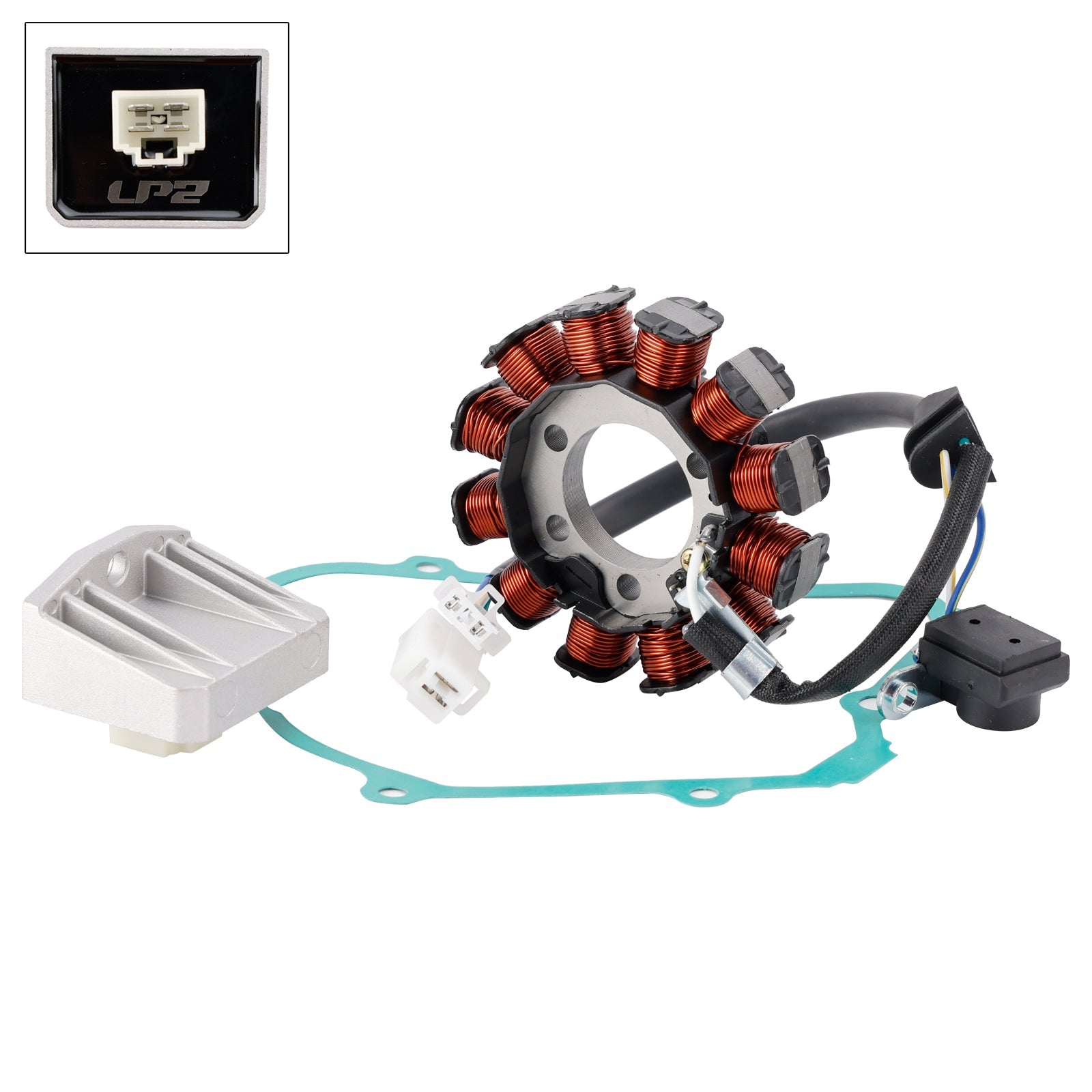 Stator, regulator, usmernik in tesnilo za Honda BC 110 Biz 110 2016-2023