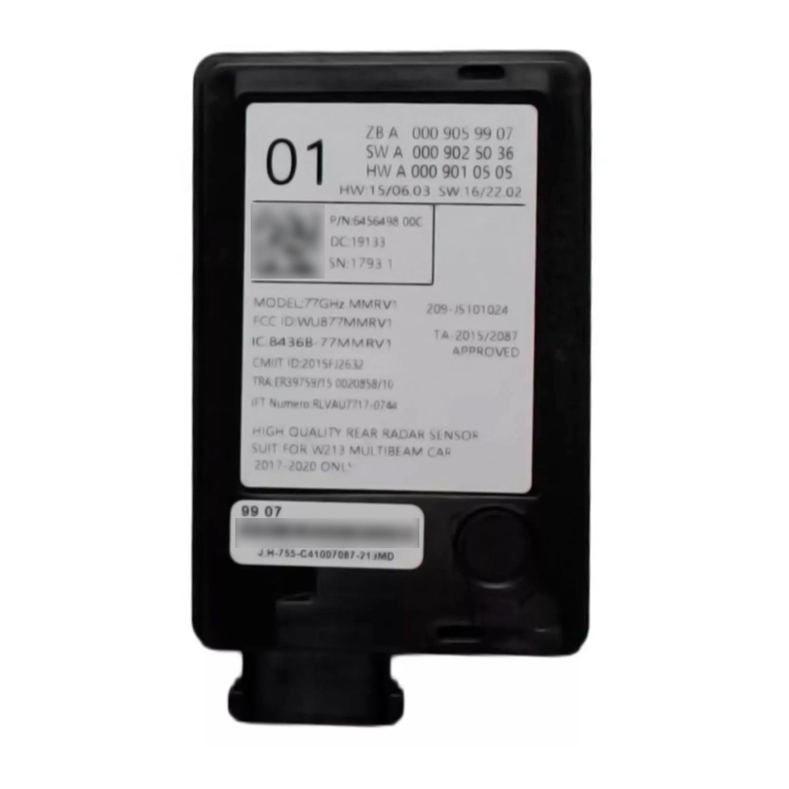 Radar per angolo cieco cambio corsia per Mercedes Classe E W213 2017-2019 A0009059907