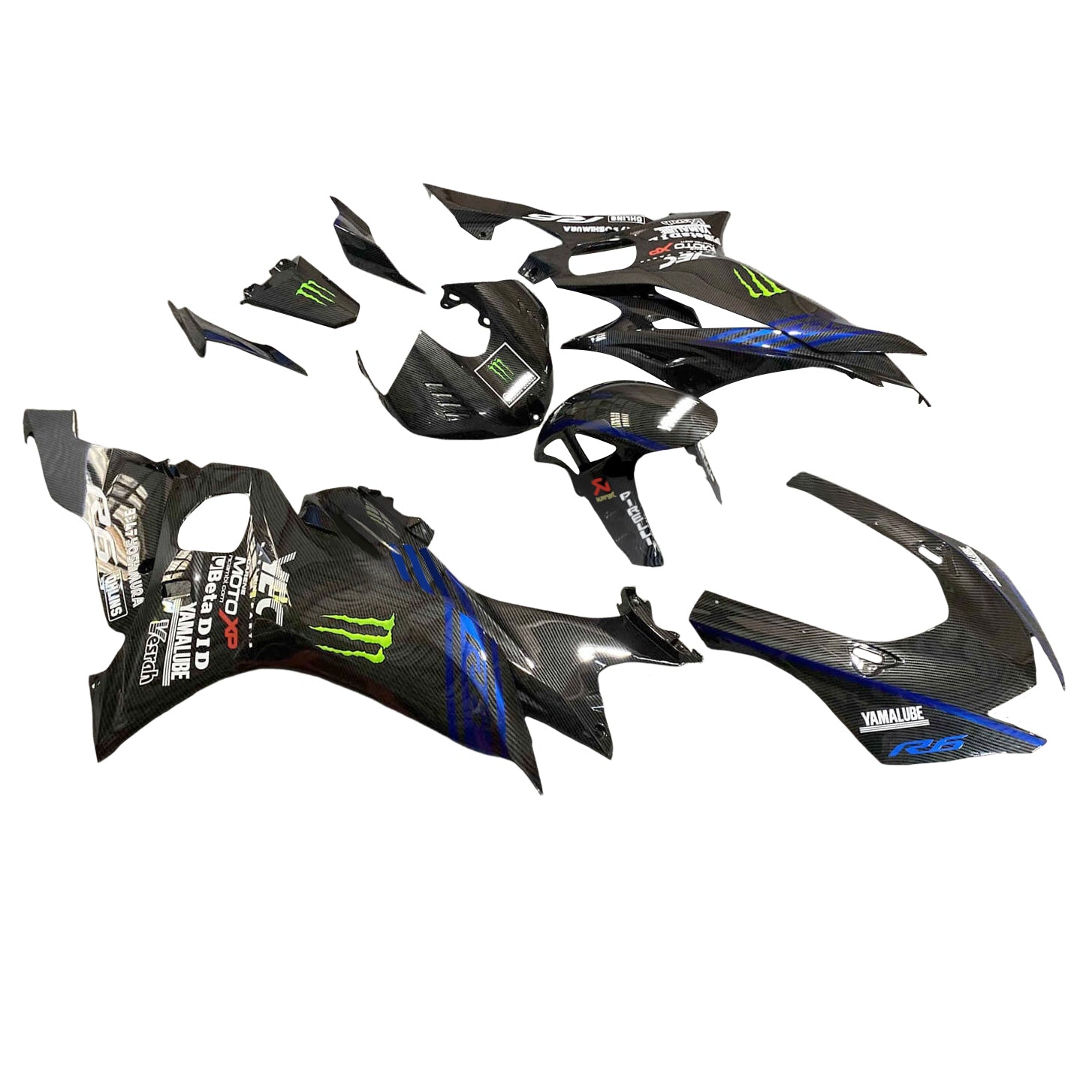 Injectiekuipset Yamaha YZF-R6 2017-2023 ABS kunststof carrosserie