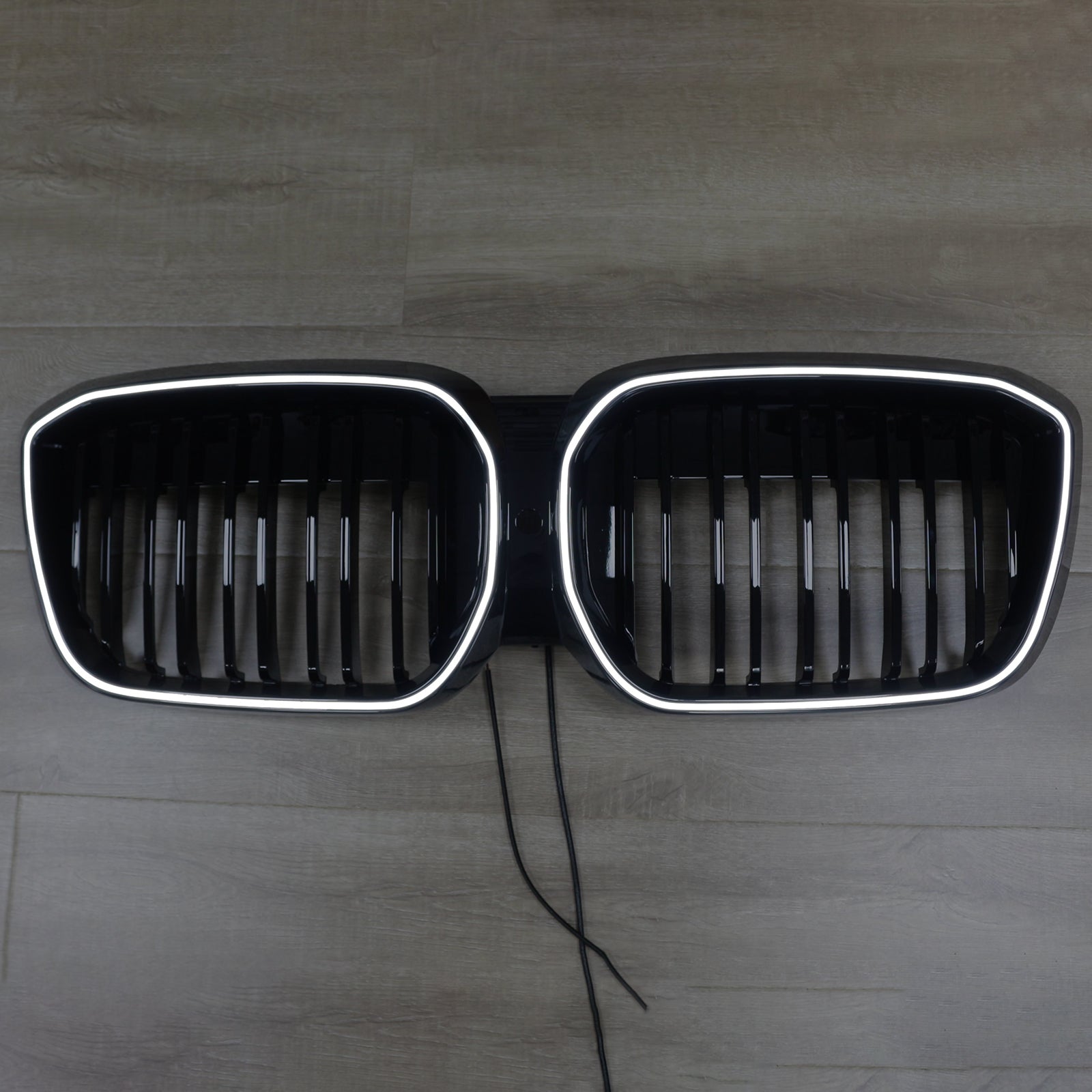 Grille de calandre avant noire à double lamelles pour BMW IX3 G08 LCI 2022-2024