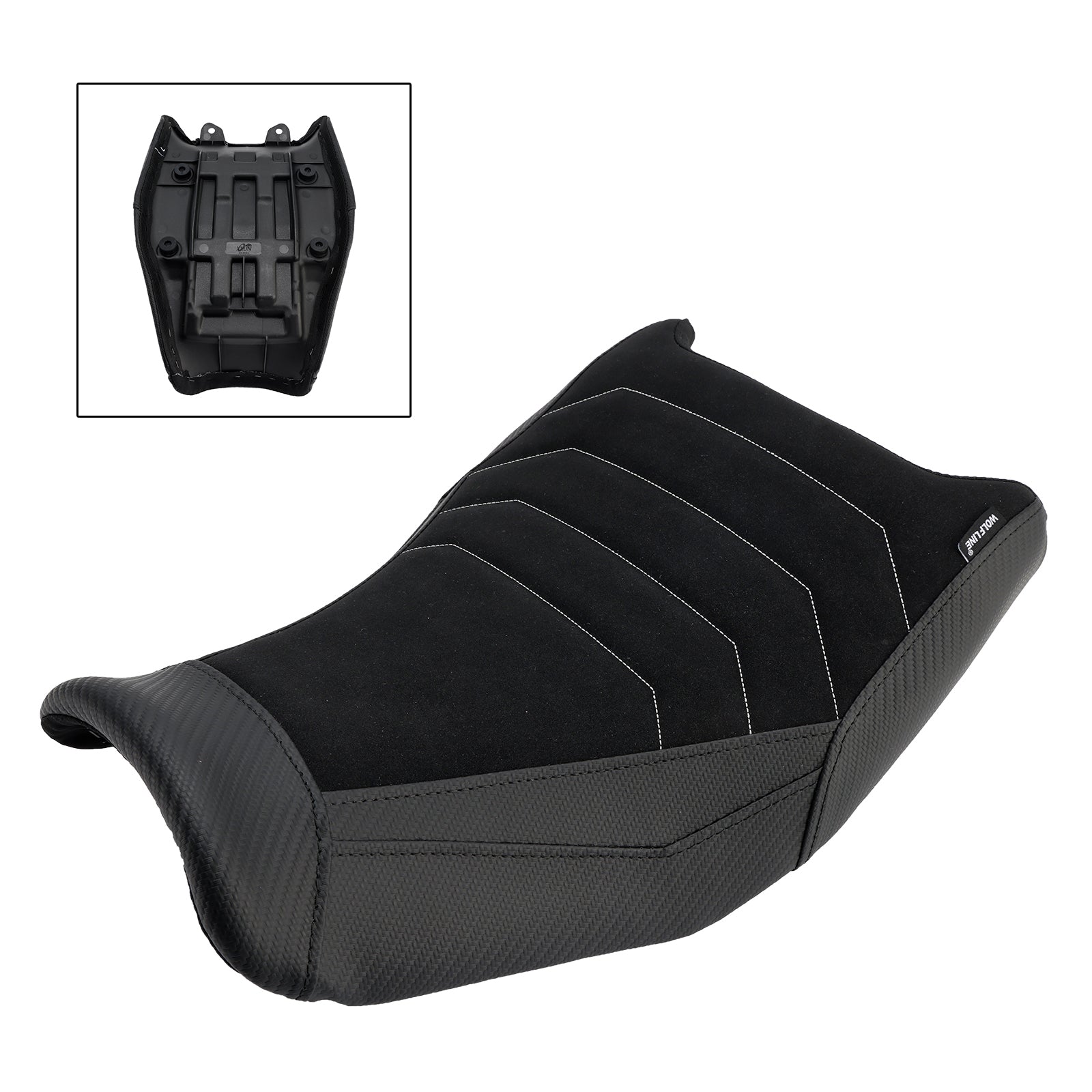 Red Raider voorzadelkussen voor Suzuki V-Strom 250SX (2024-2025), onderste deel.