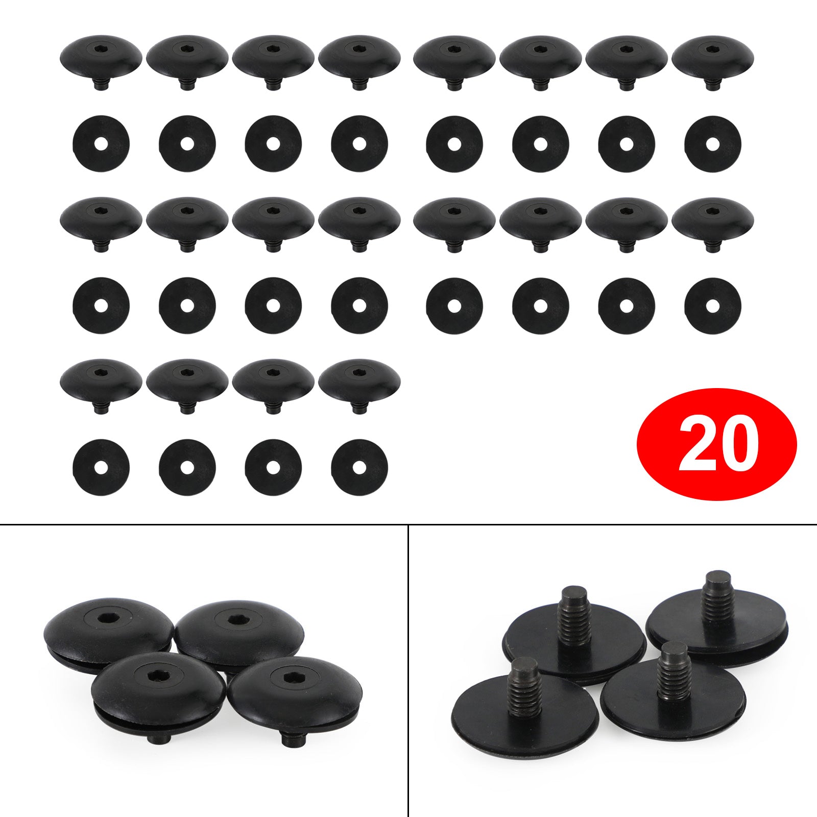 20PCS Roof Rack Hole Bolt Screw W/ Seal Gasket pour Ford Transit Custom 2012-21